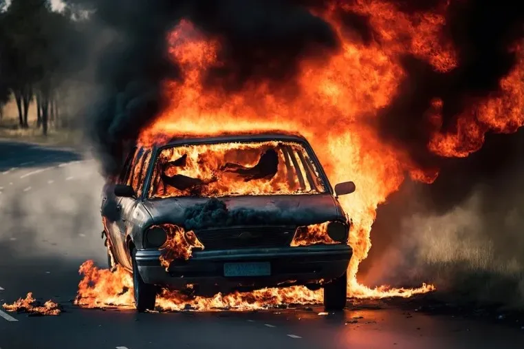 blast in car