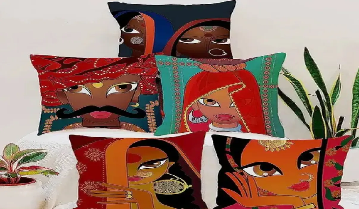 Cushion Covers Set for Diwali Decor