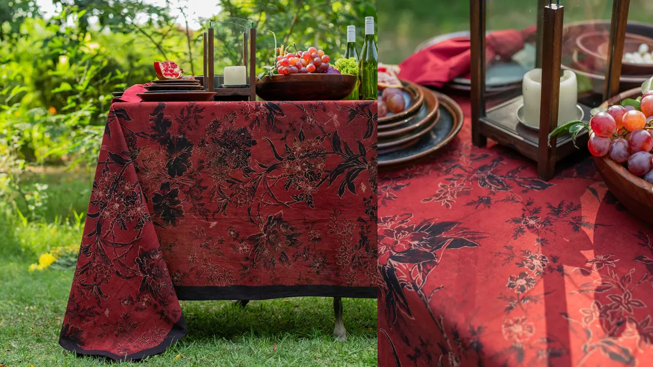 #LocalWaliDiwali Ajrakh Table Linen