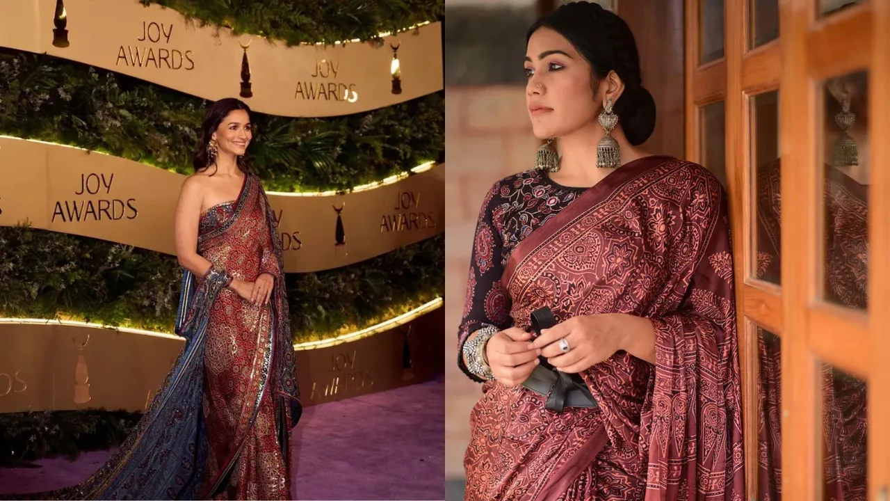 Ajrakh Saree