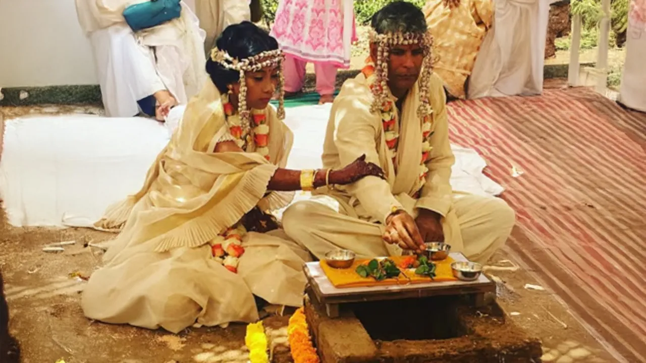 Milind Soman Wedding Look 
