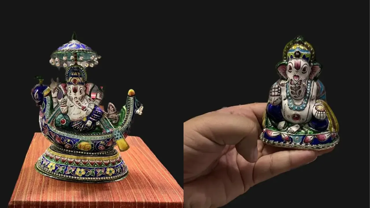 Banarasi Gulabi Meenakari