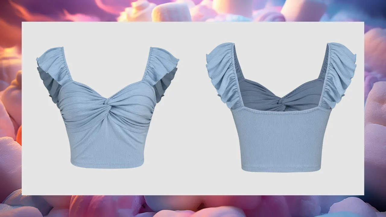 Cropped Vest Ruffle Top from LittleBox