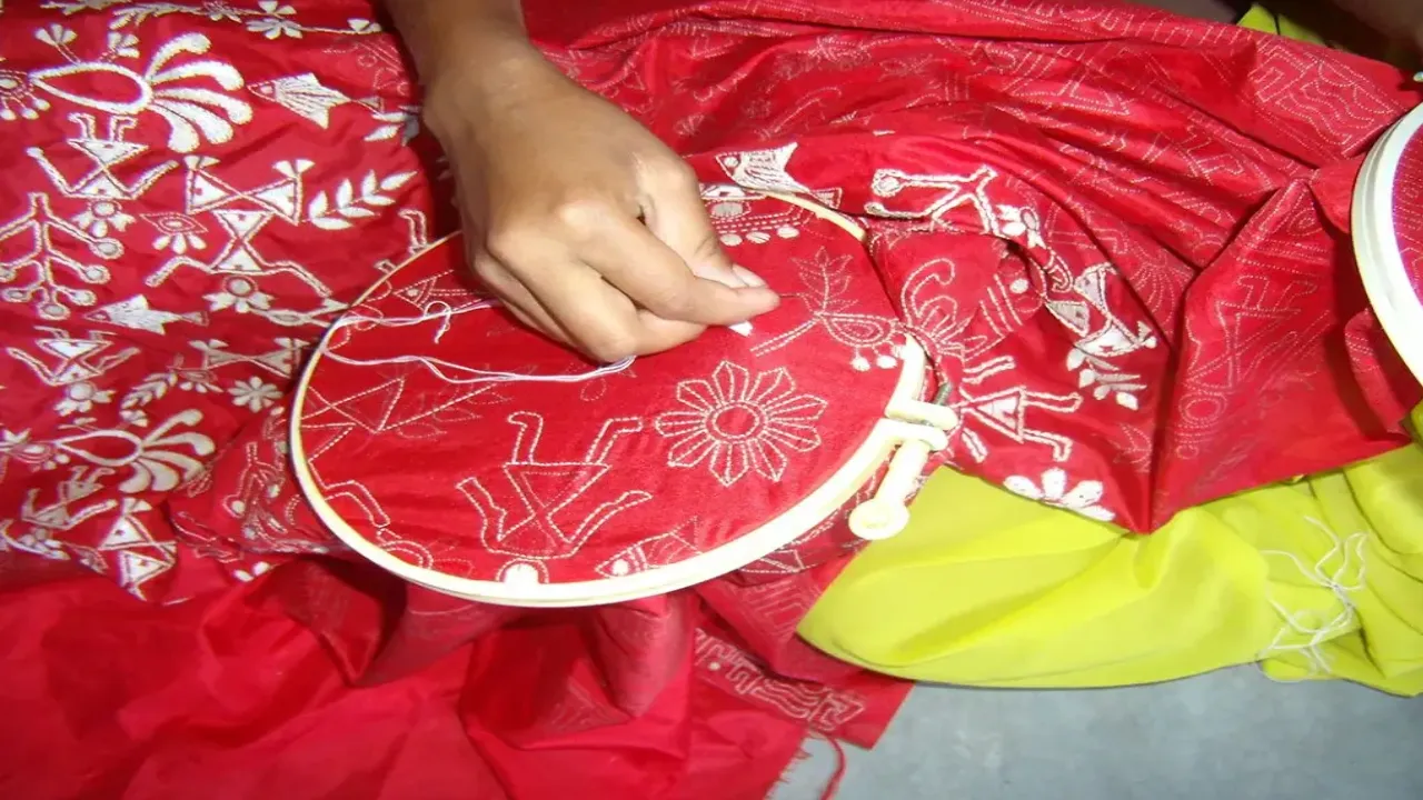 Kantha embroidery sarees 
