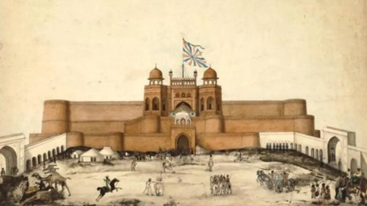 who built agra fort 