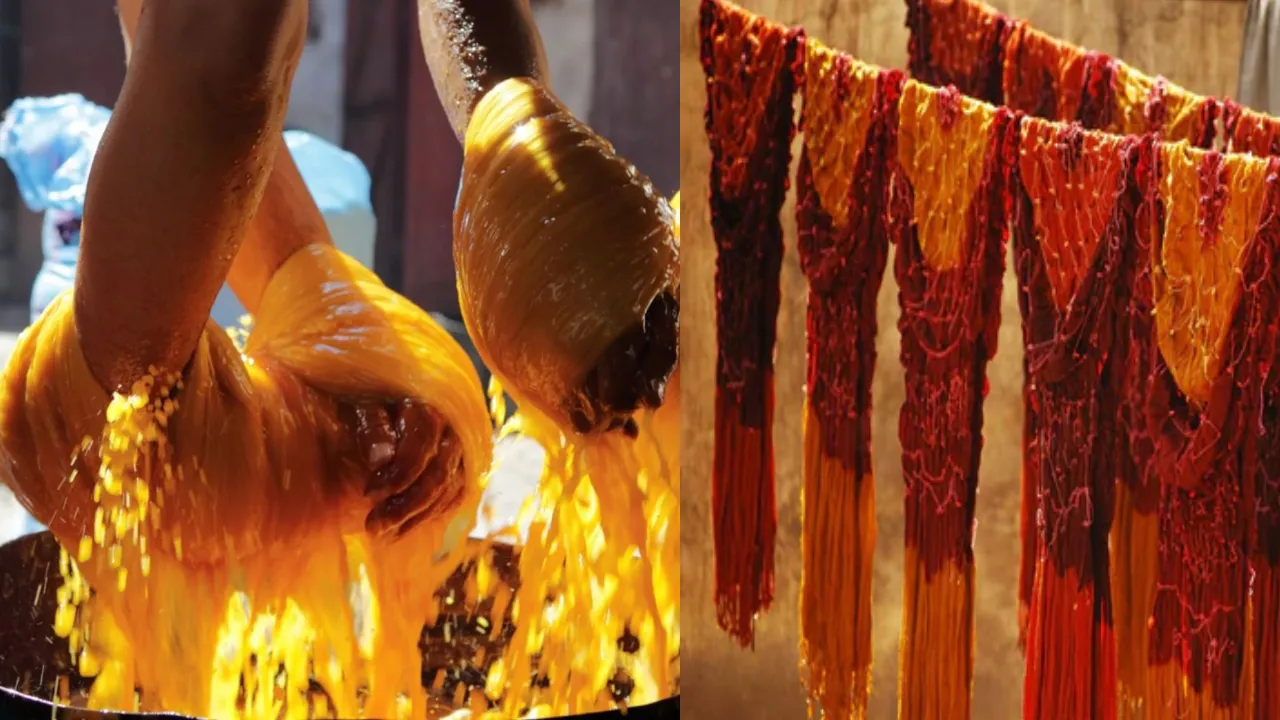 making process of kutch bandhani
