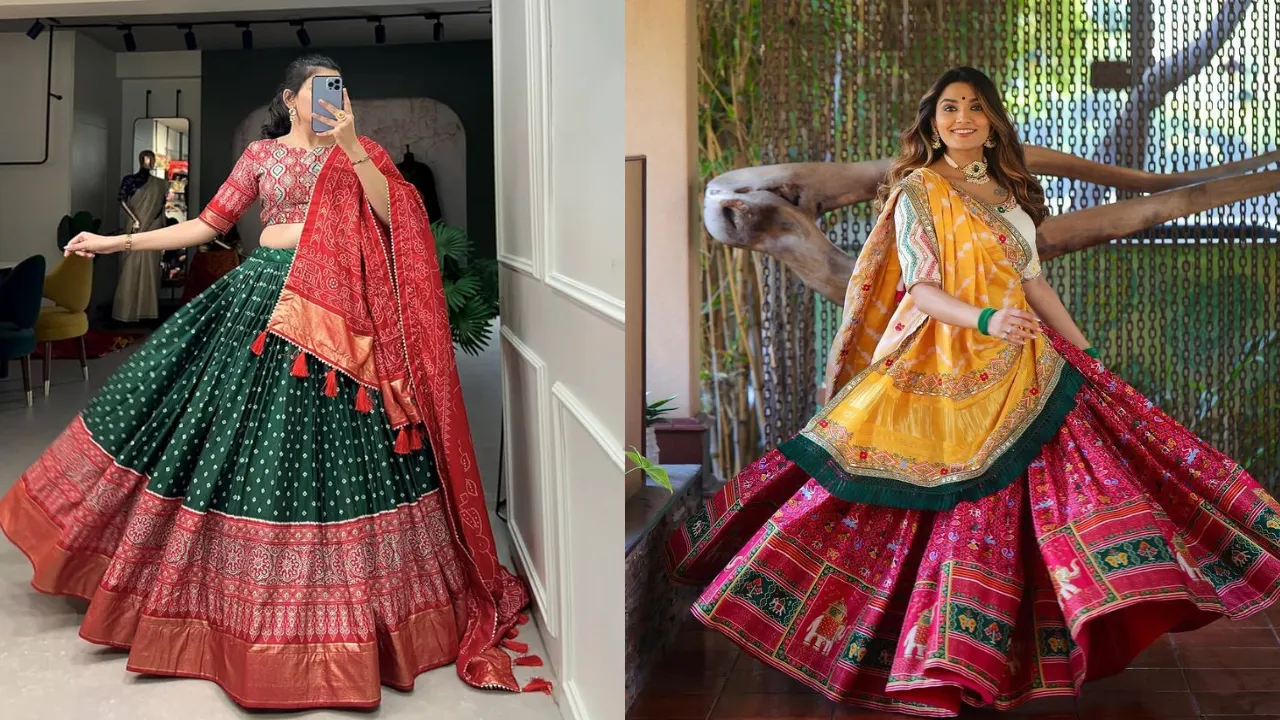 heavy bandhani chaniya choli