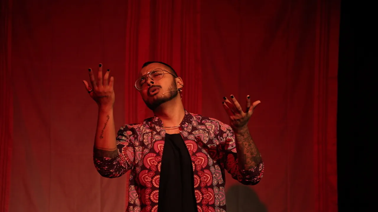 Arnesh performing a Baul Song 