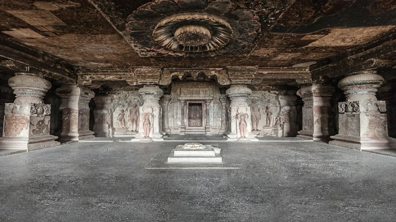 walls of the ajanta and ellora caves 