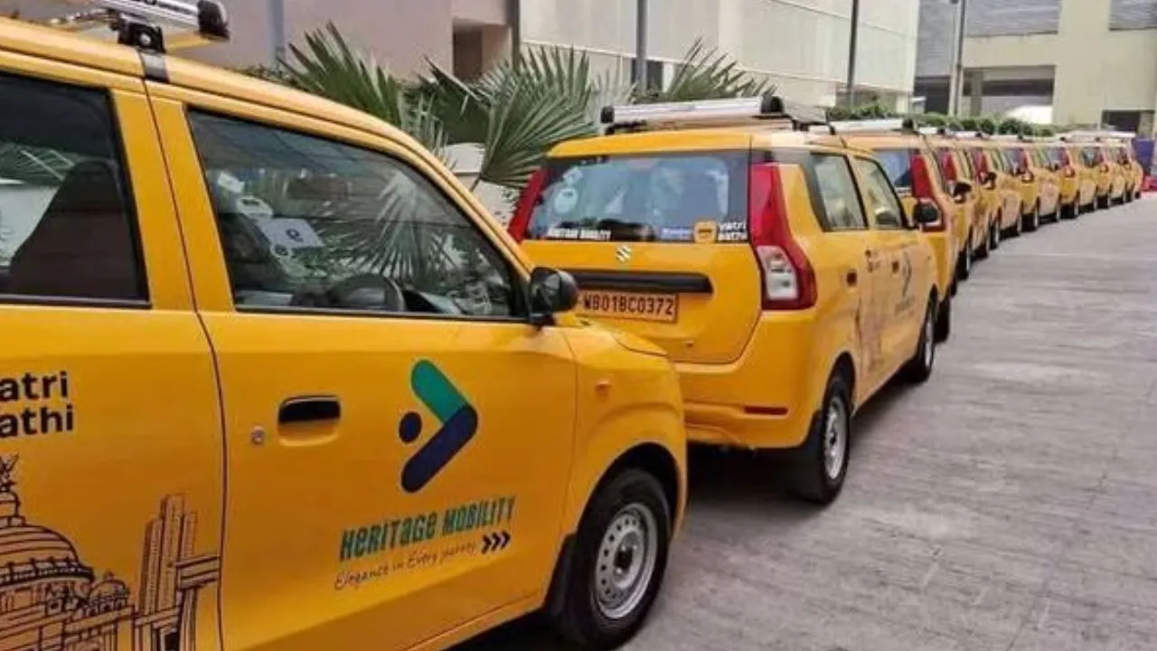 yellow Heritage cabs in Kolkata