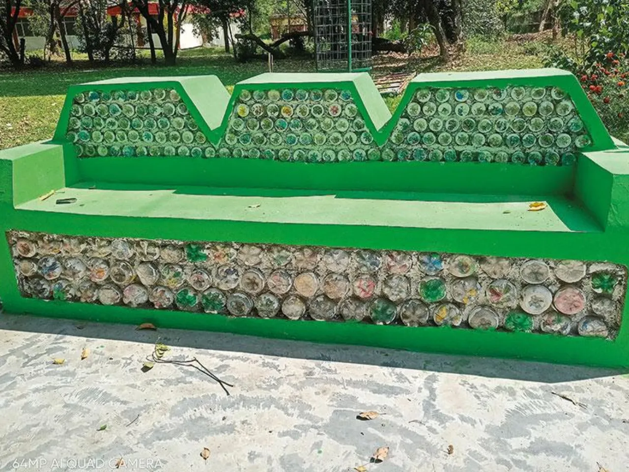 Eco brick benches