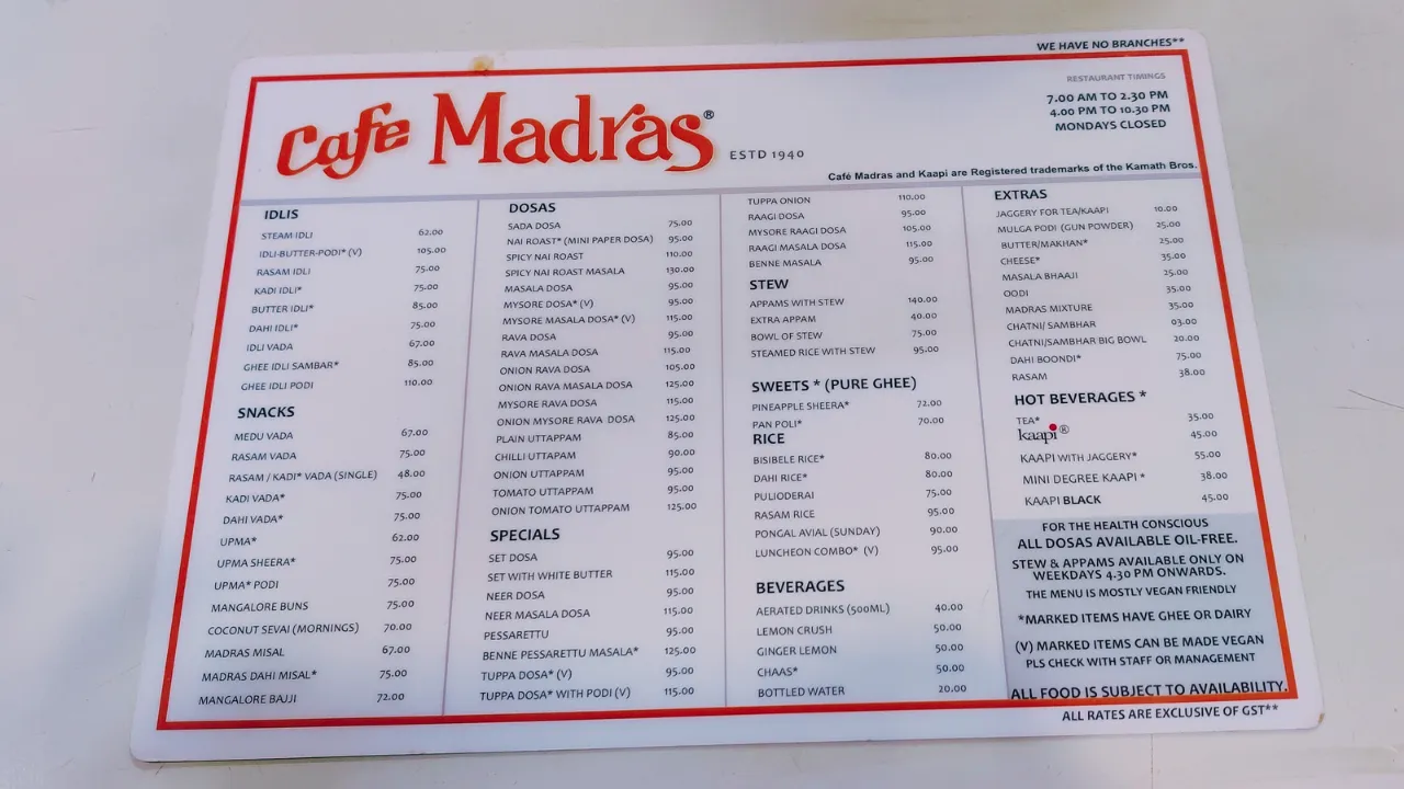 Cafe Madras