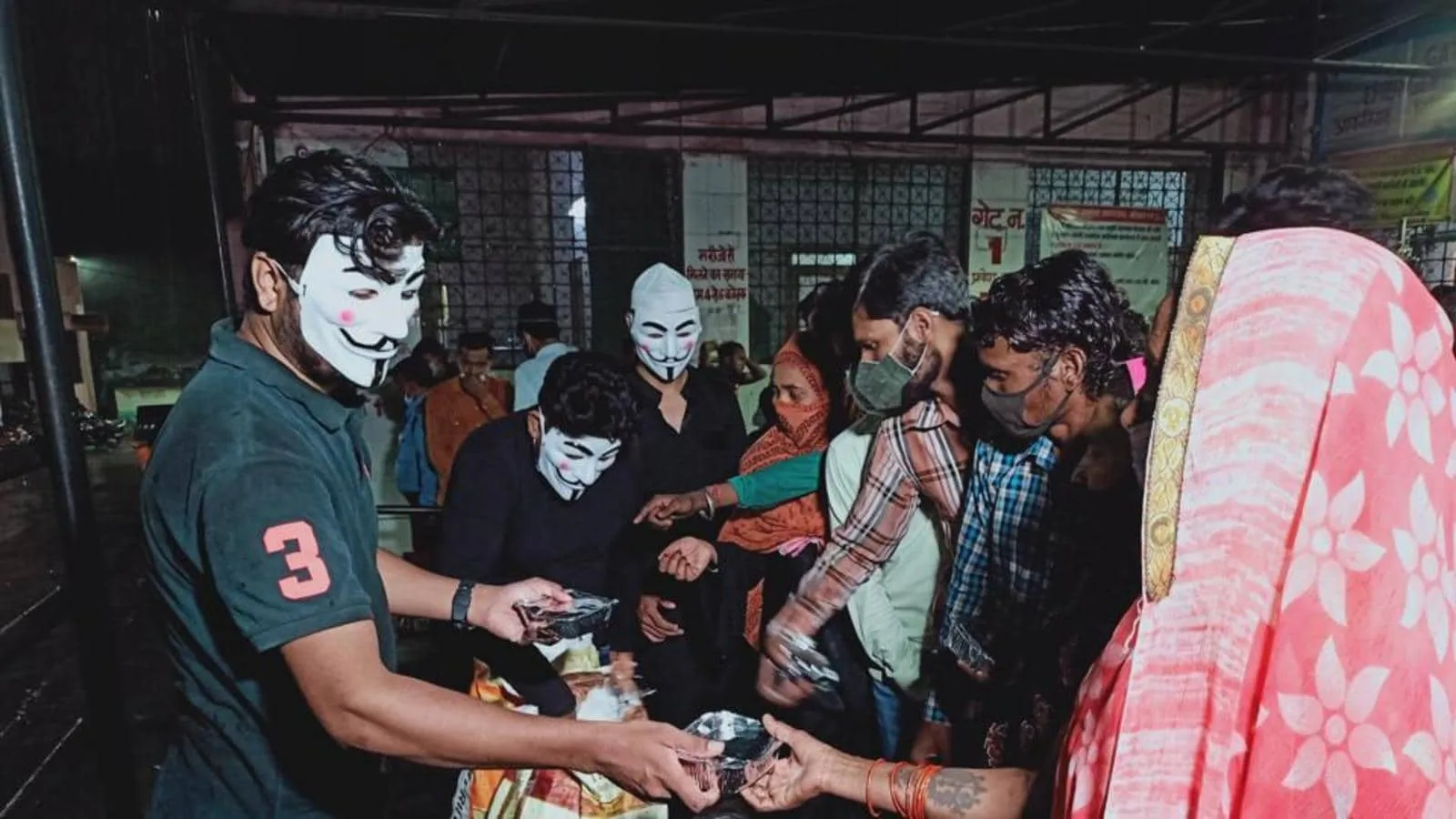 Guy Fawks masks Bhopal