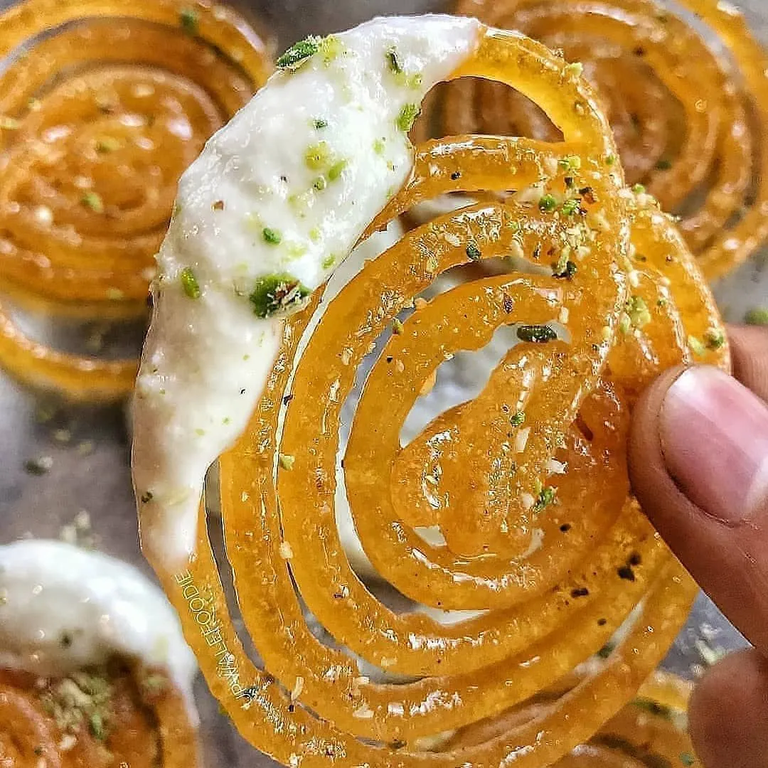 Reposting @upwaalefoodie . Jalebi and Rabdi on a Sunday. Thats ...