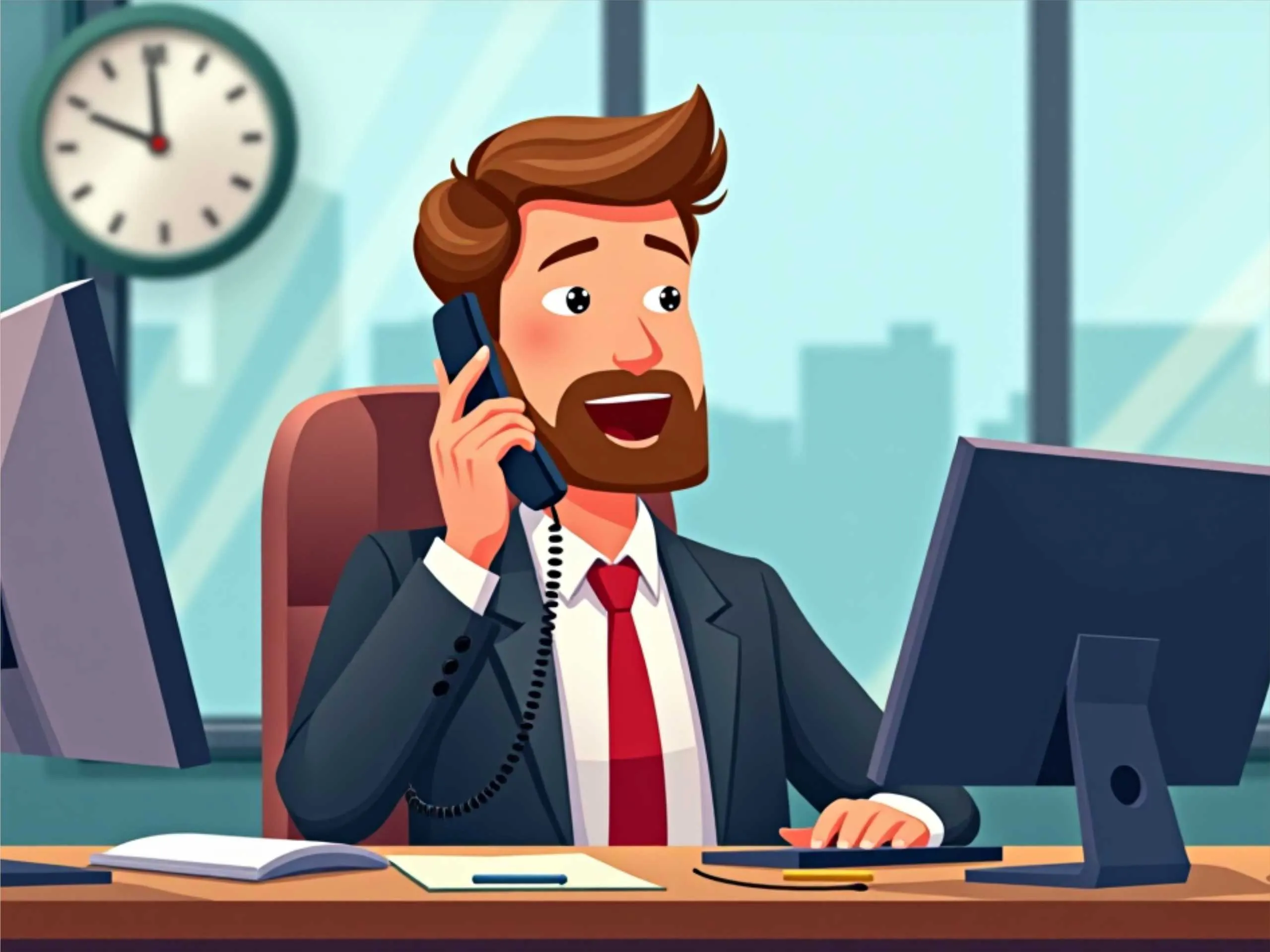 cartoon image of a businessman