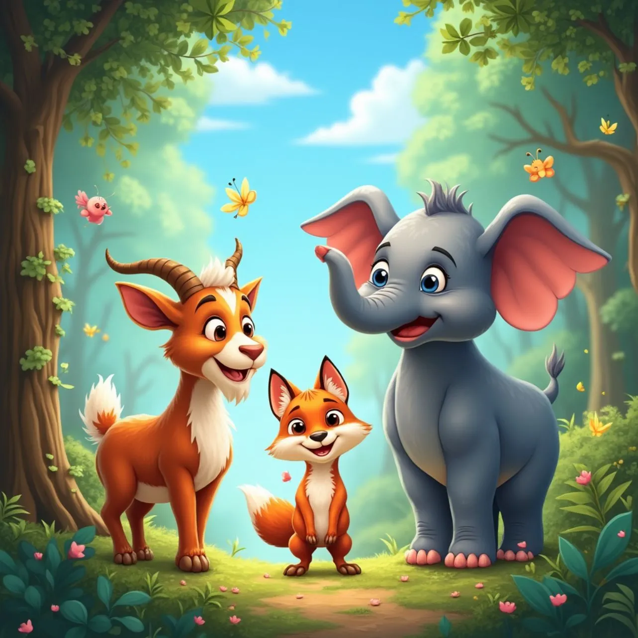 Jungle Story Wisdom of the Fox and the Goat