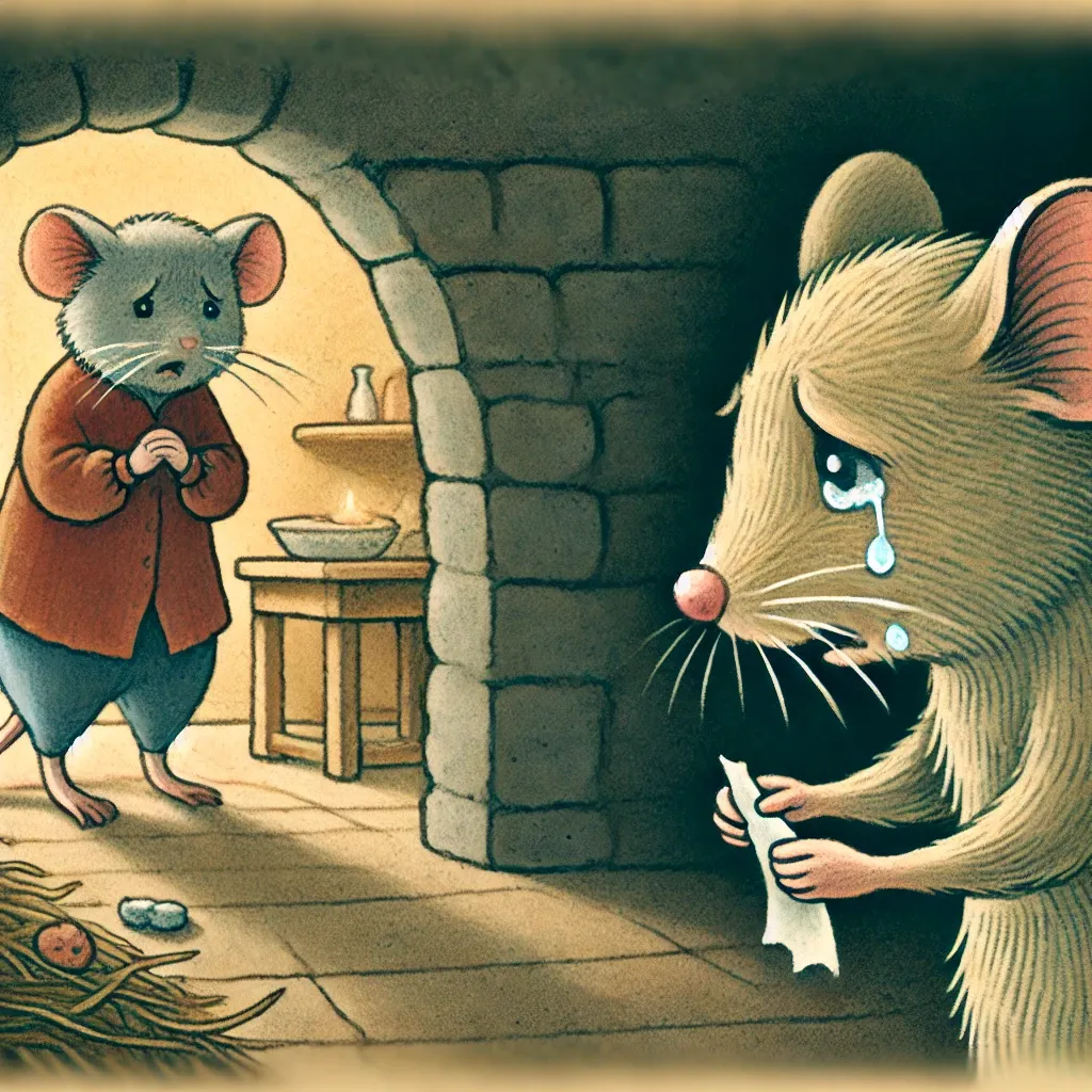innocent mouse and clever cat