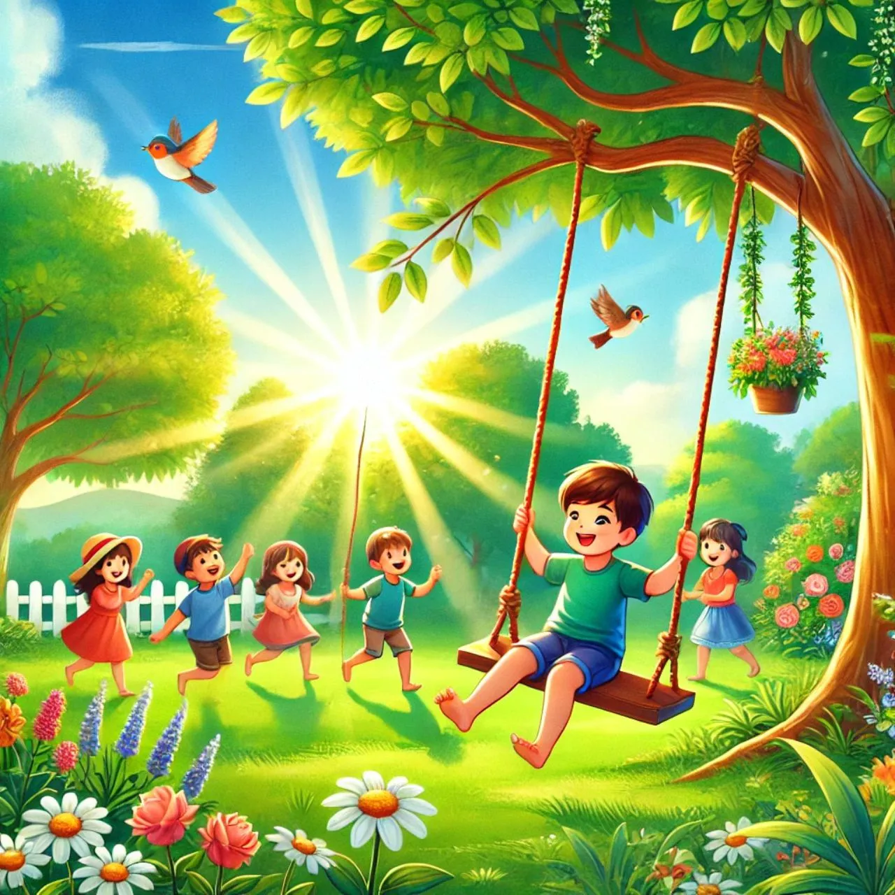 Children Poem Swing of Happiness