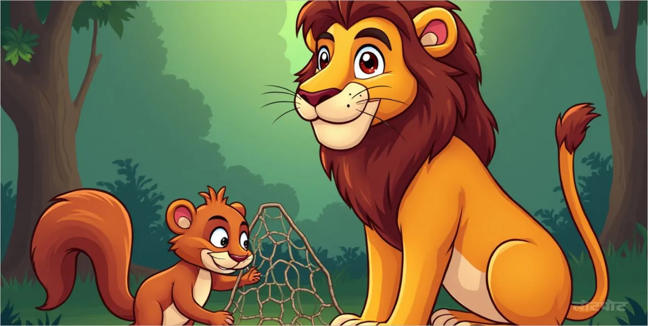 Jungle Story Understanding between the lion and the squirrel