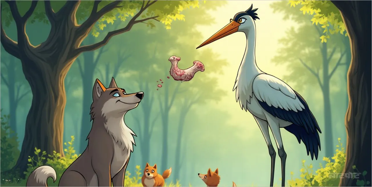 Jungle Story - The Wolf and the Stork