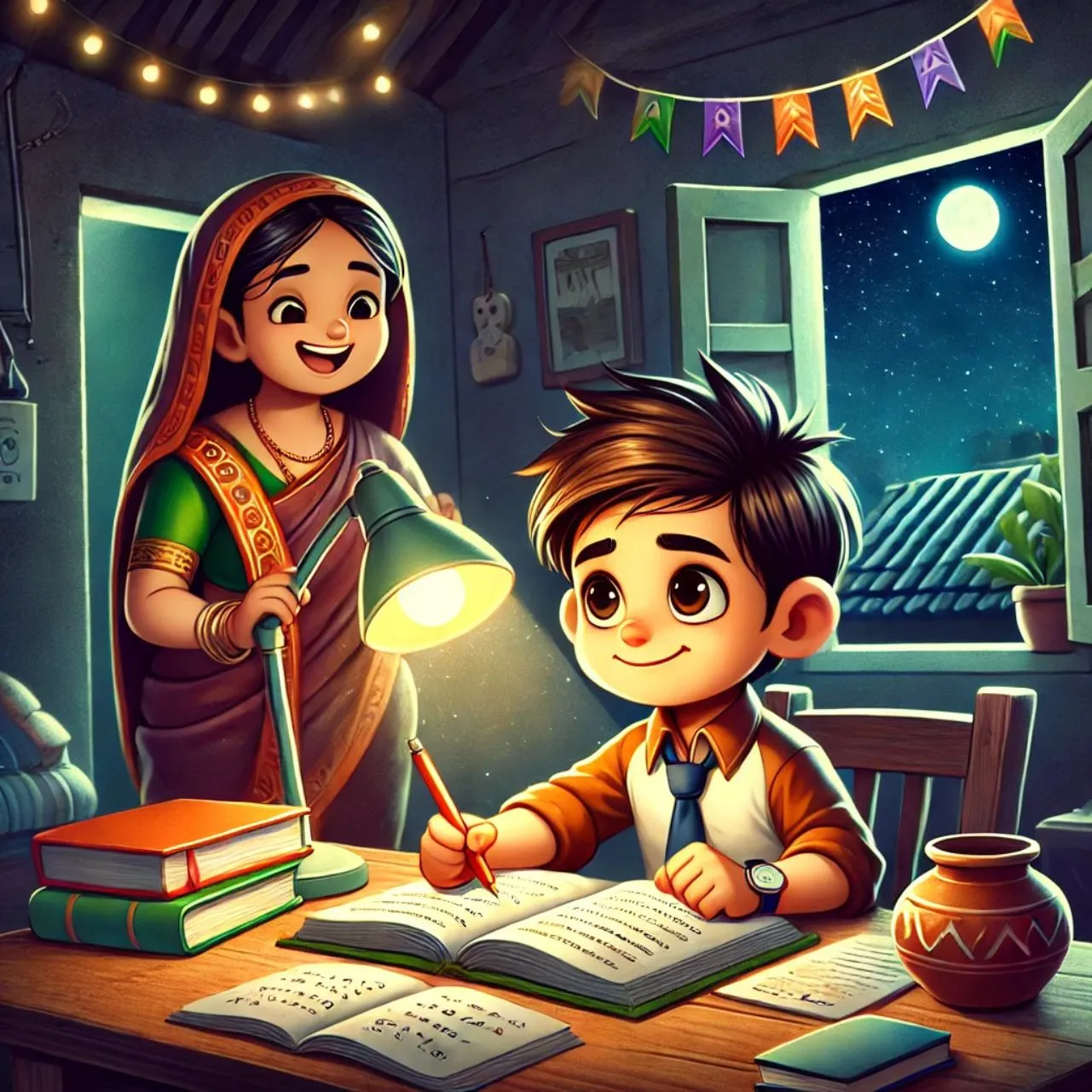 Children story Ravi and his hard work