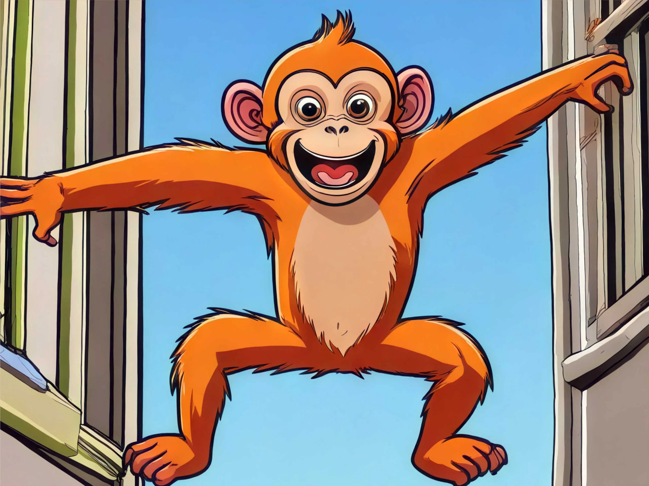 cartoon image of a monkey