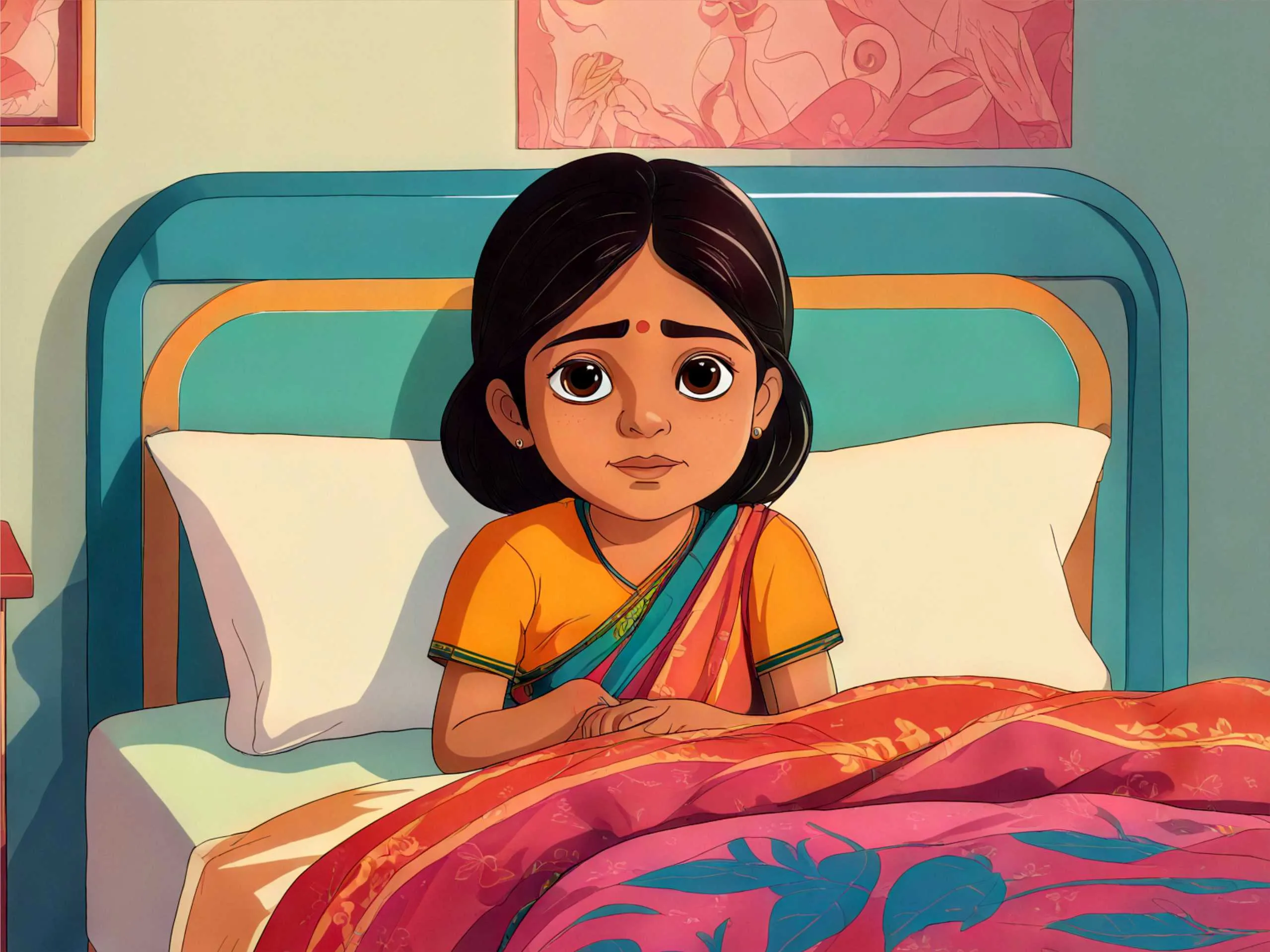 cartoon image of a girl kid 