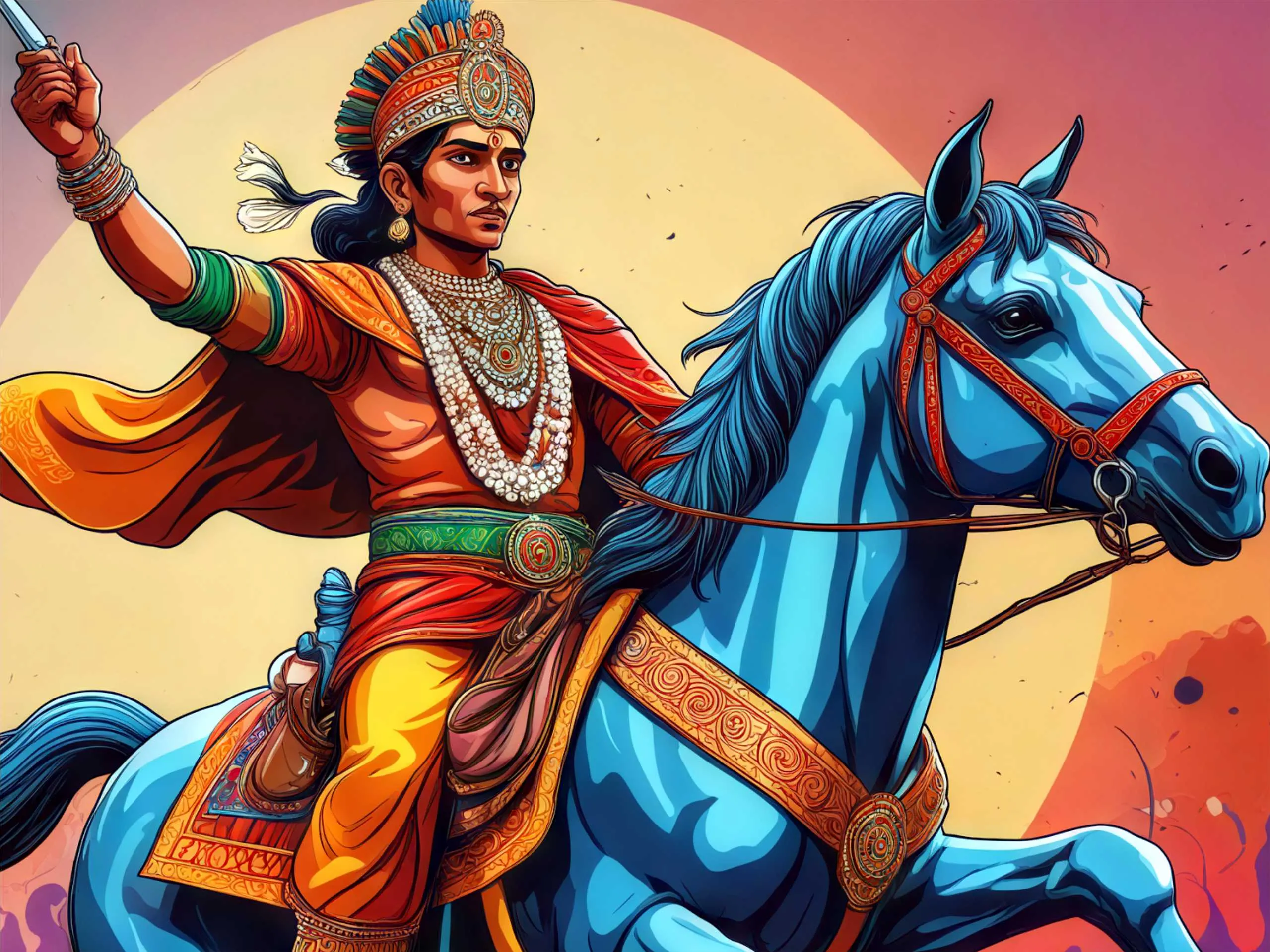 cartoon image of an indian king