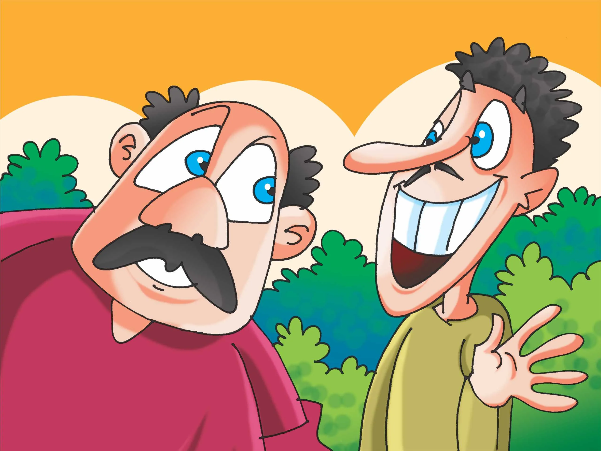 cartoon image of two men talking