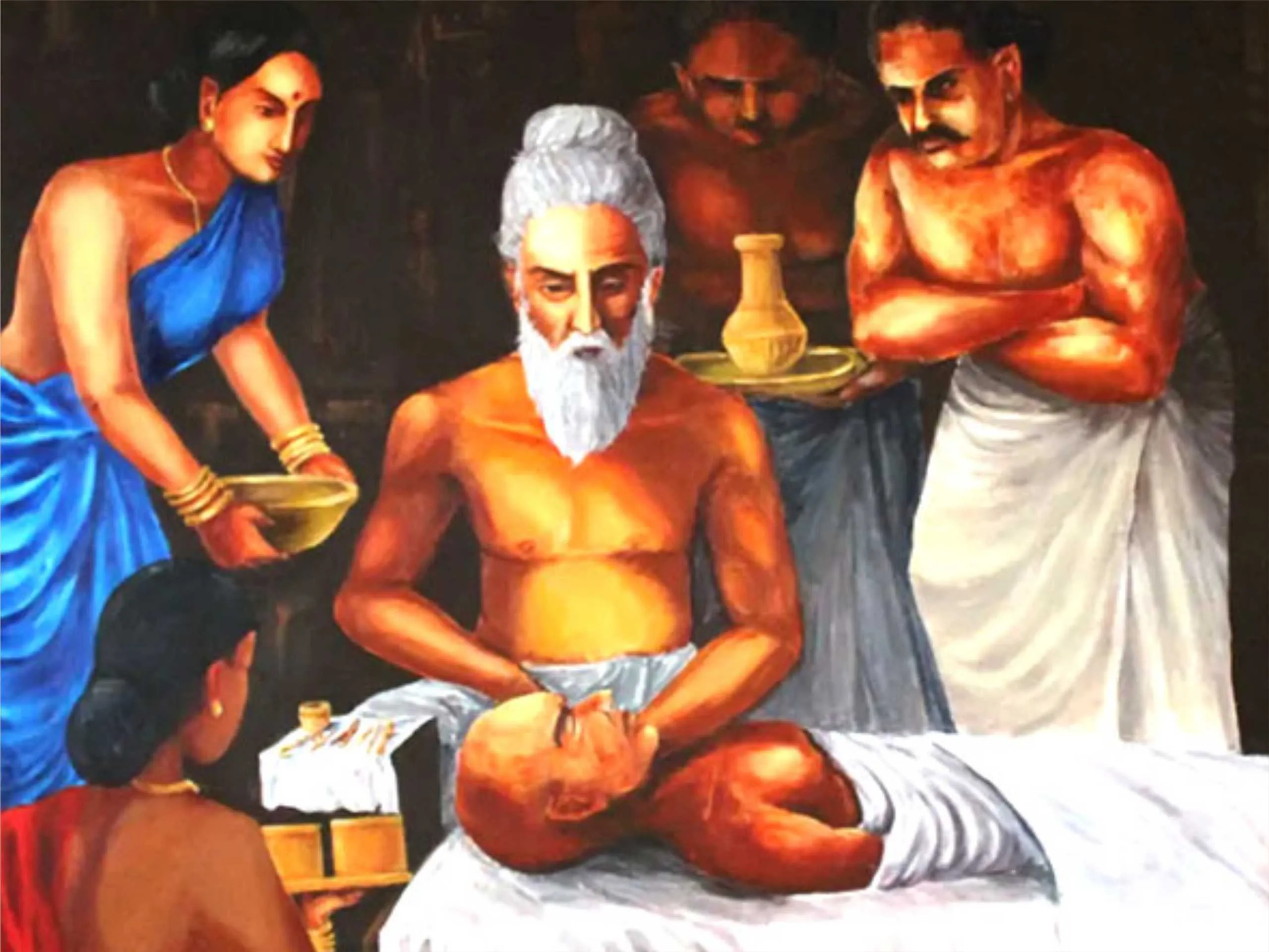 Maharishi shushruta doing surgery