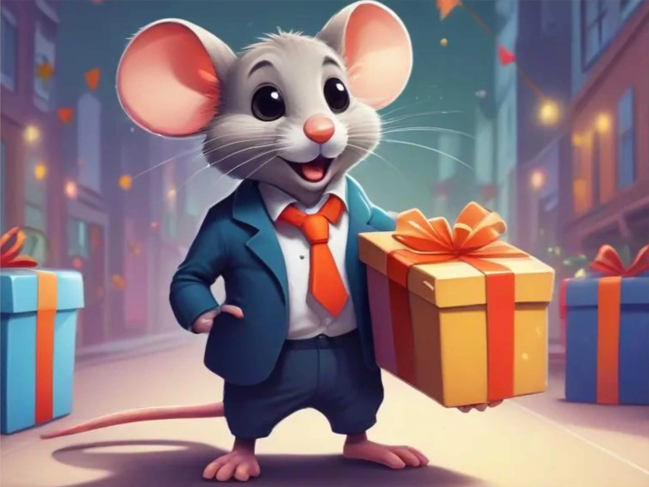 cartoon image of a mouse wearing suit