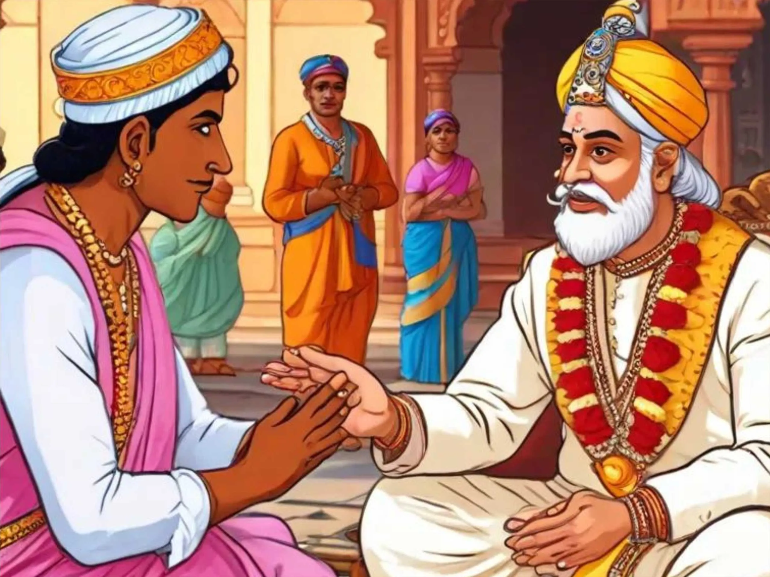 cartoon image of king with a man