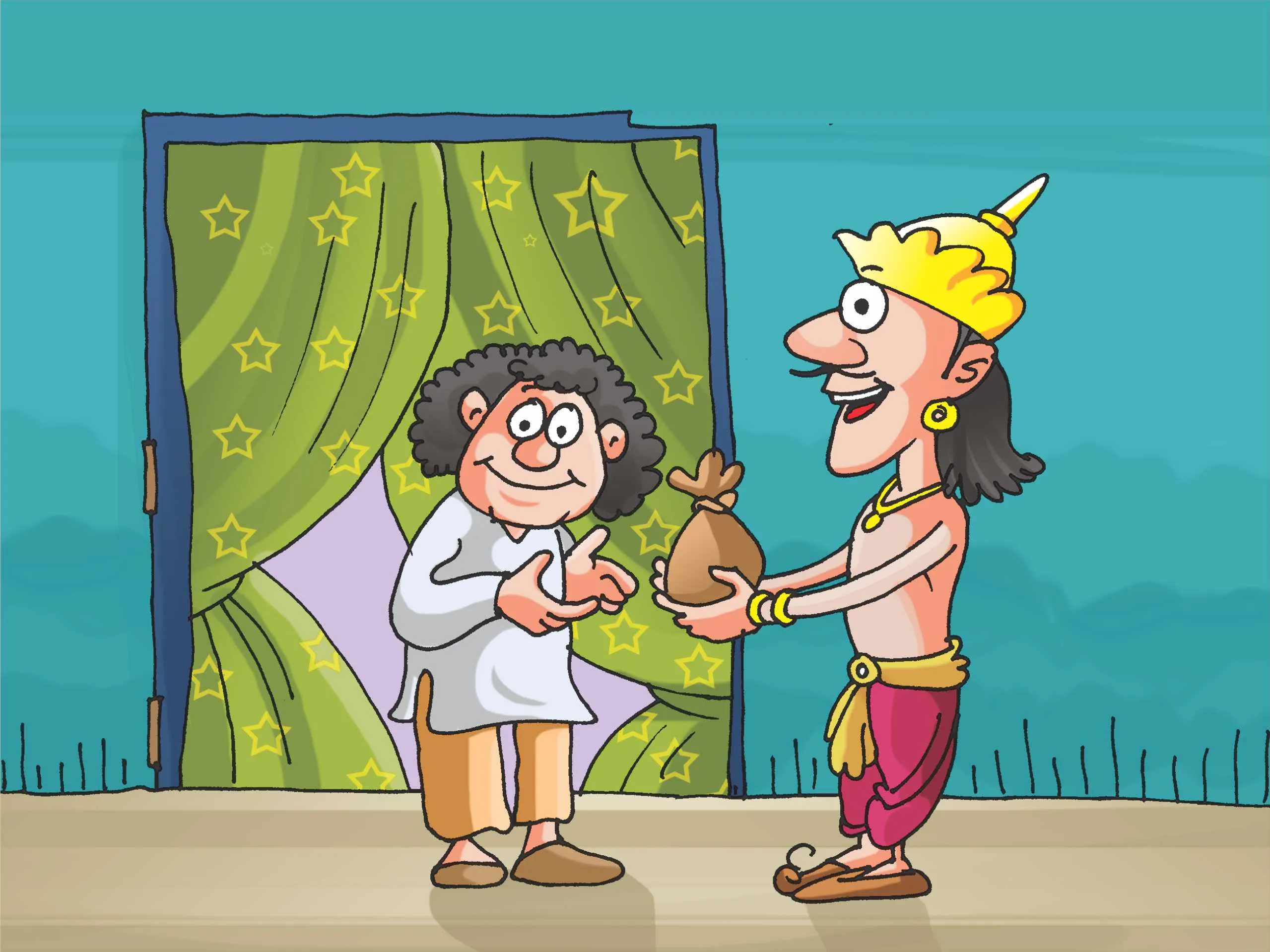 cartoon image of a king with artist