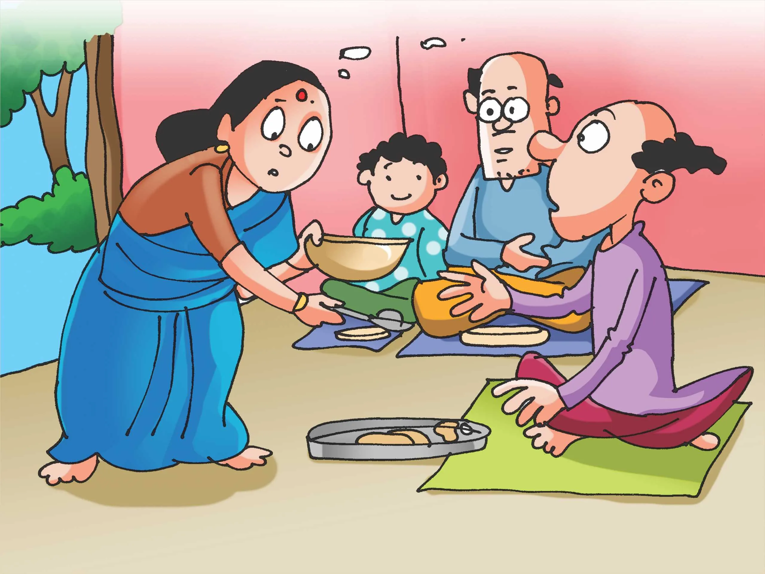 cartoon image of a family