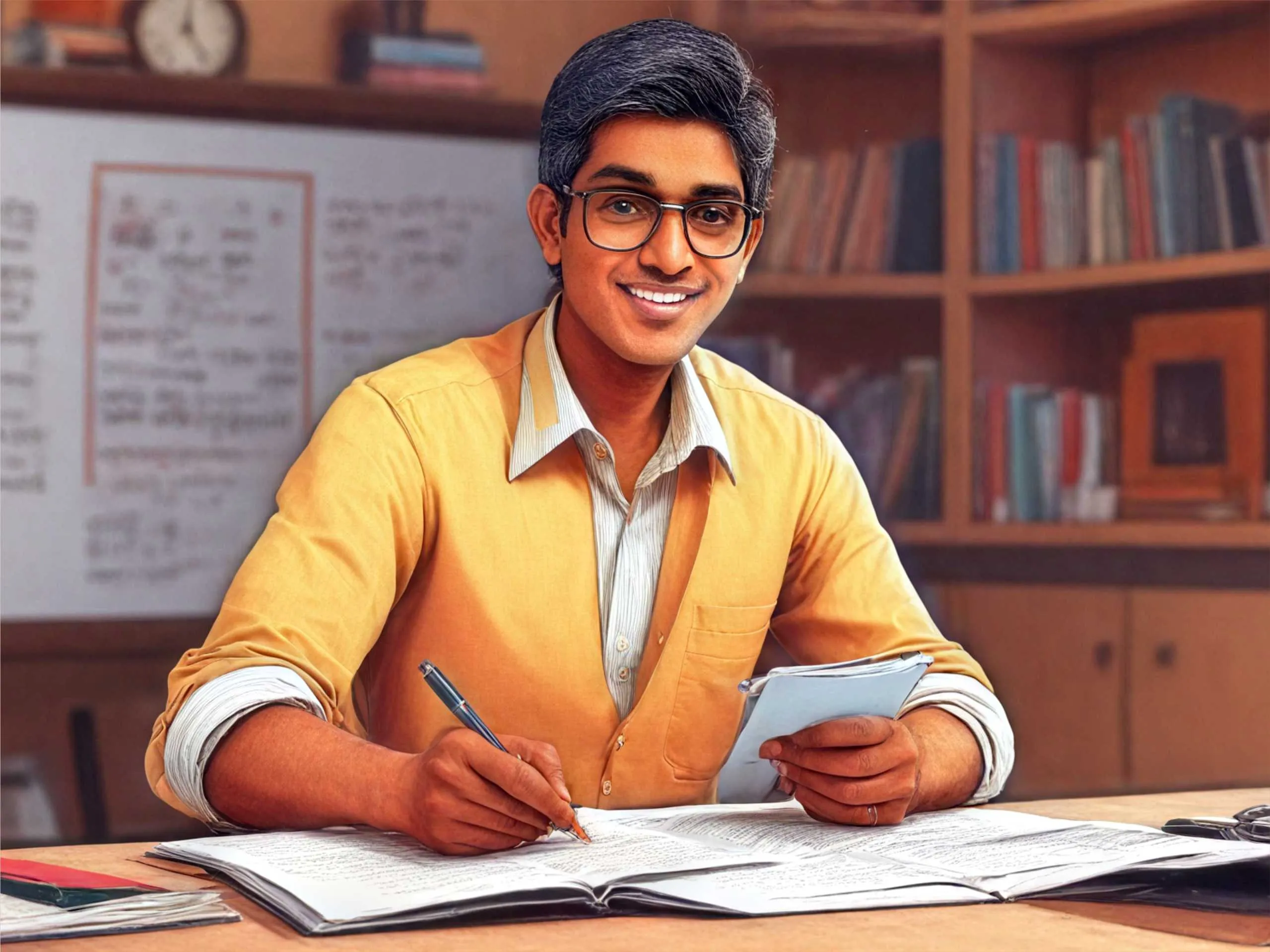 cartoon image of an indian man