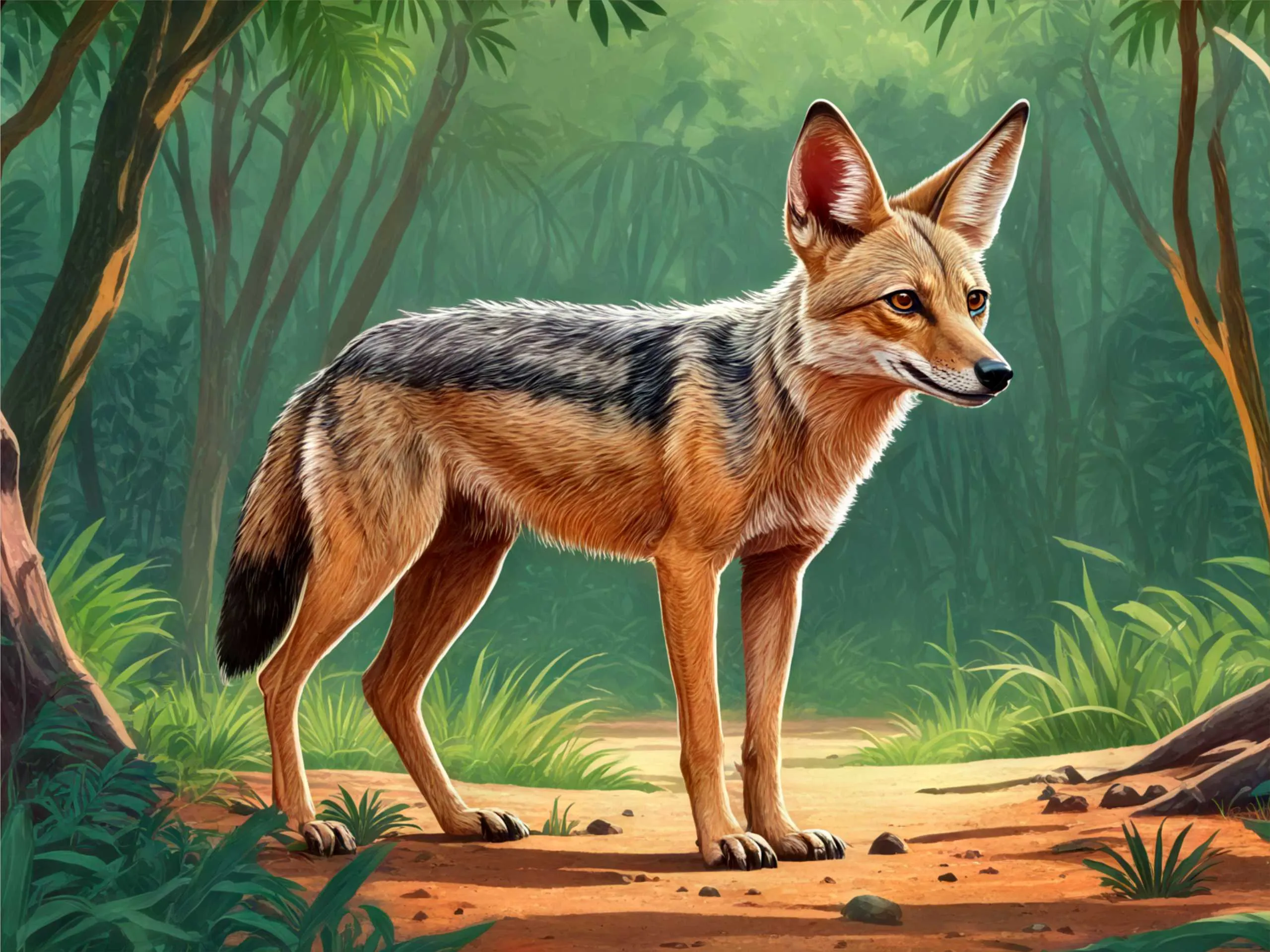 cartoon image of a jackal