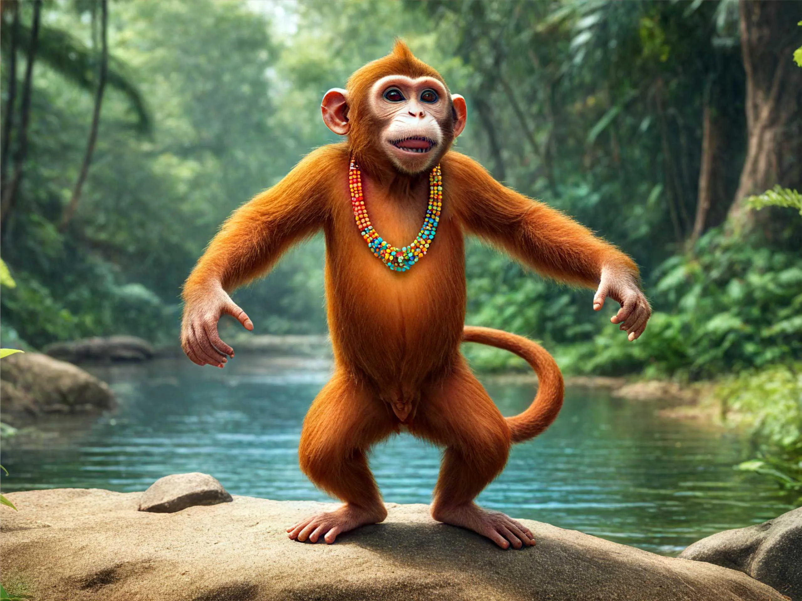 Cartoon image of a monkey 