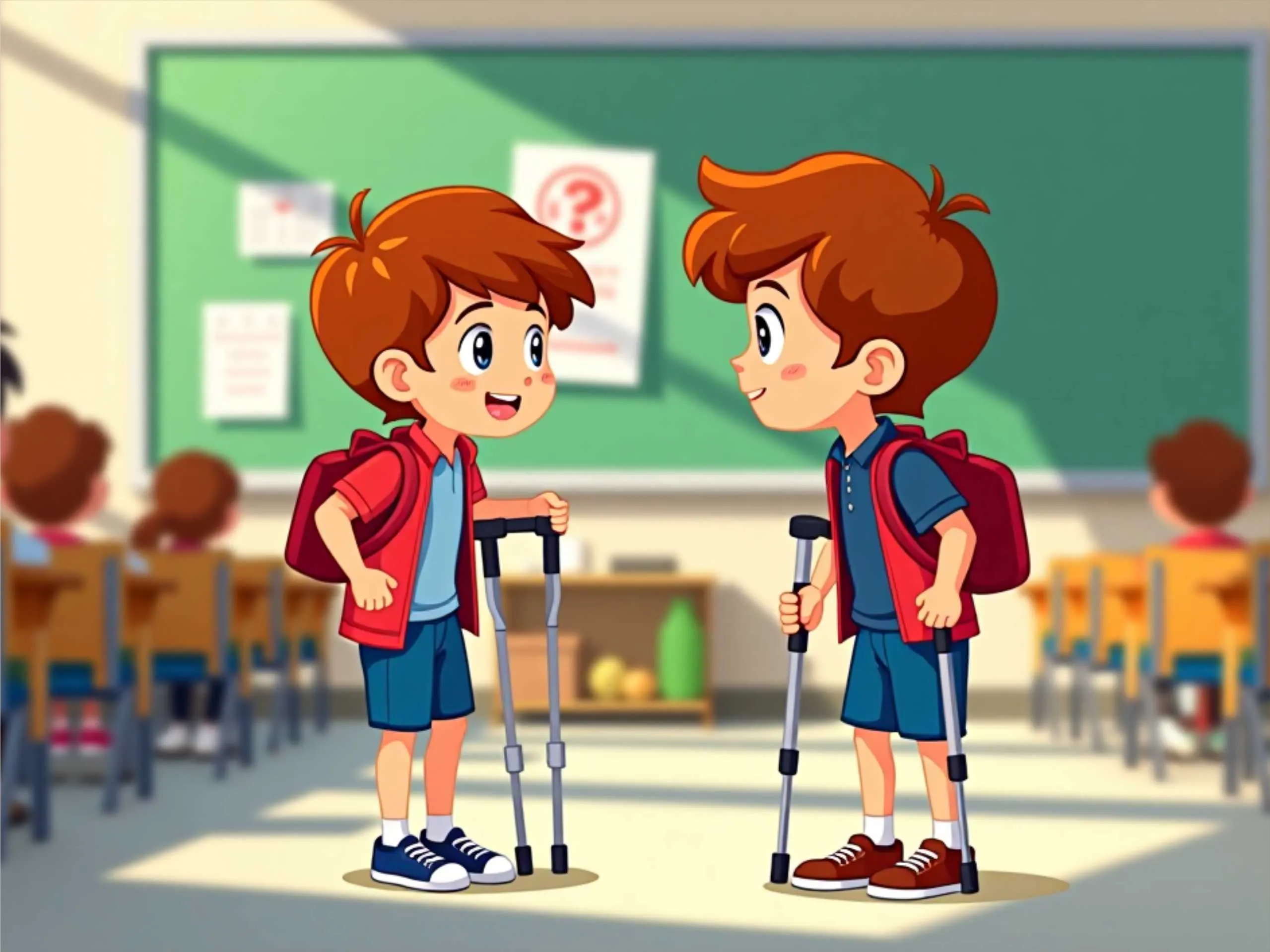 cartoon image of two kids