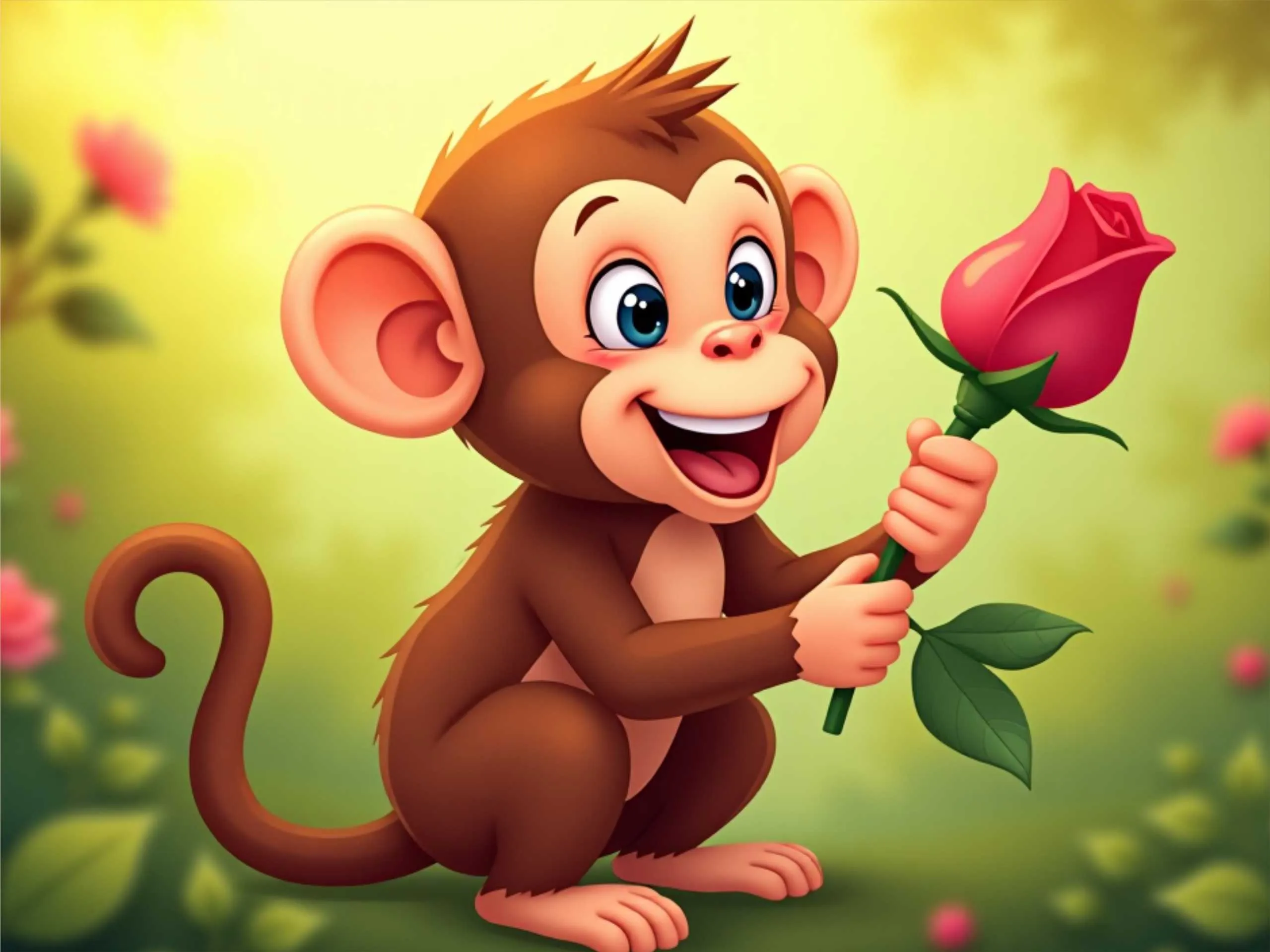 cartoon image of a monkey