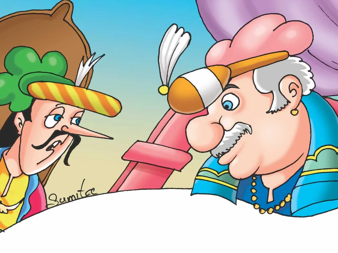 Akbar Birbal cartoon image