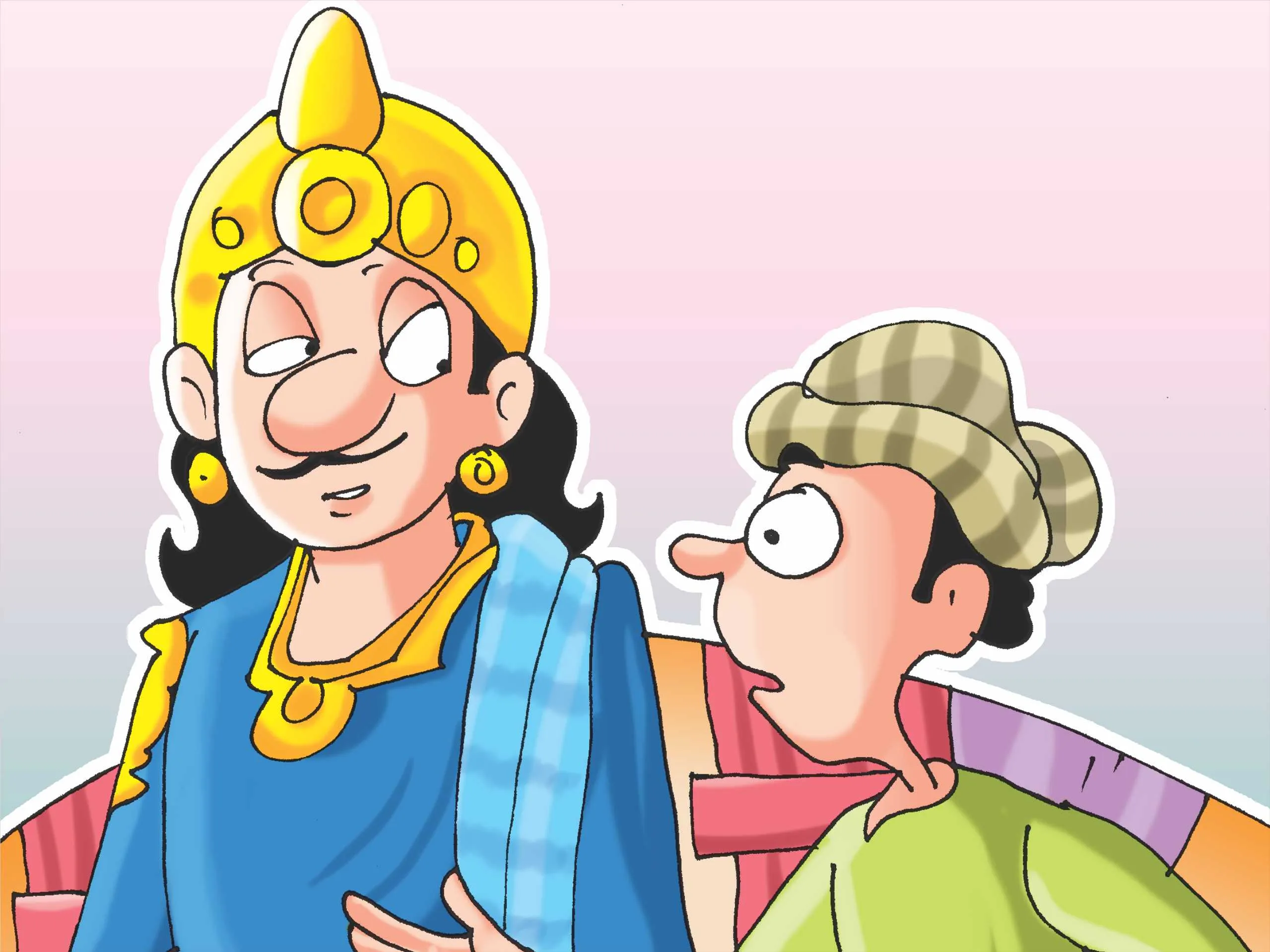 King with a Boy cartoon image