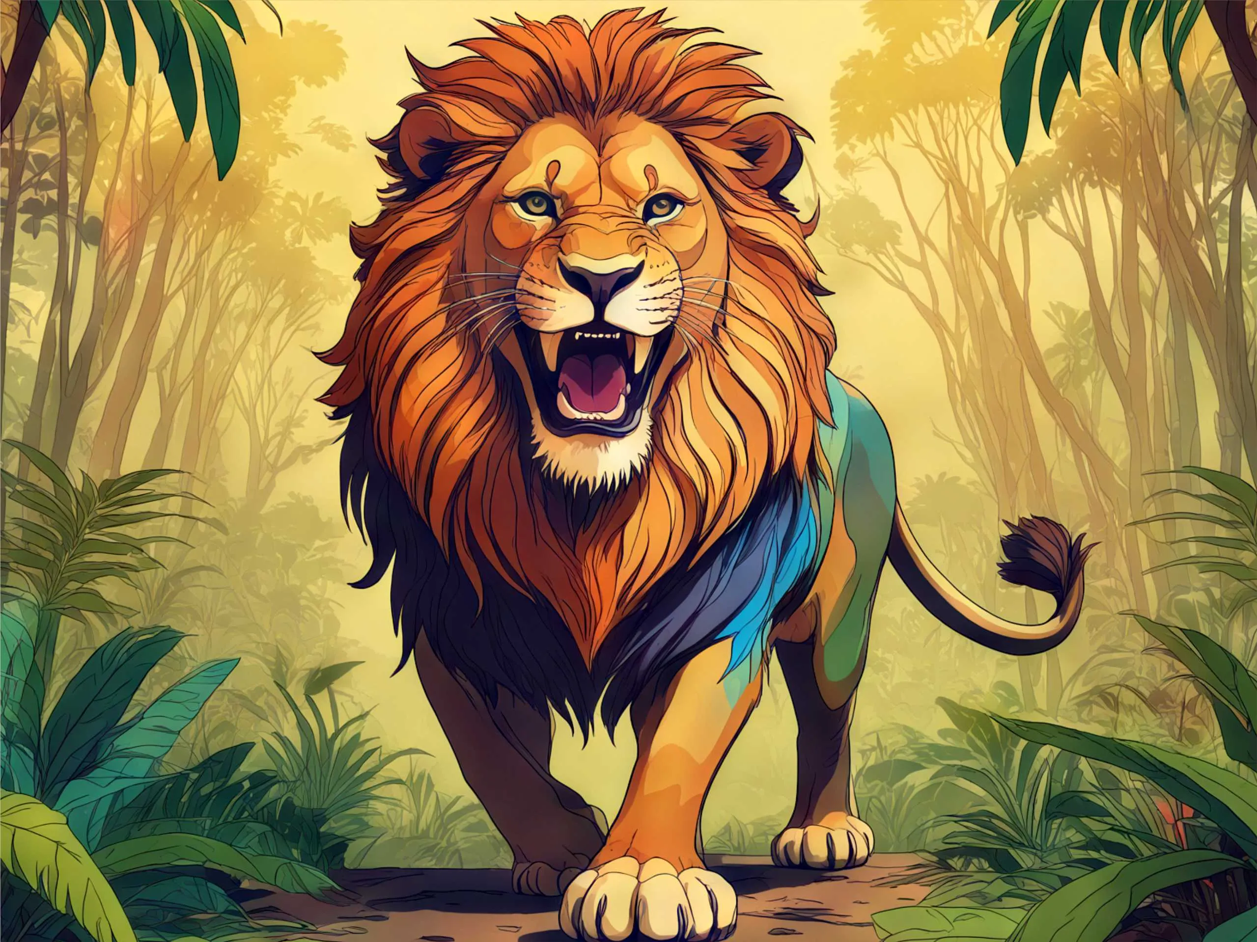 cartoon image of lion