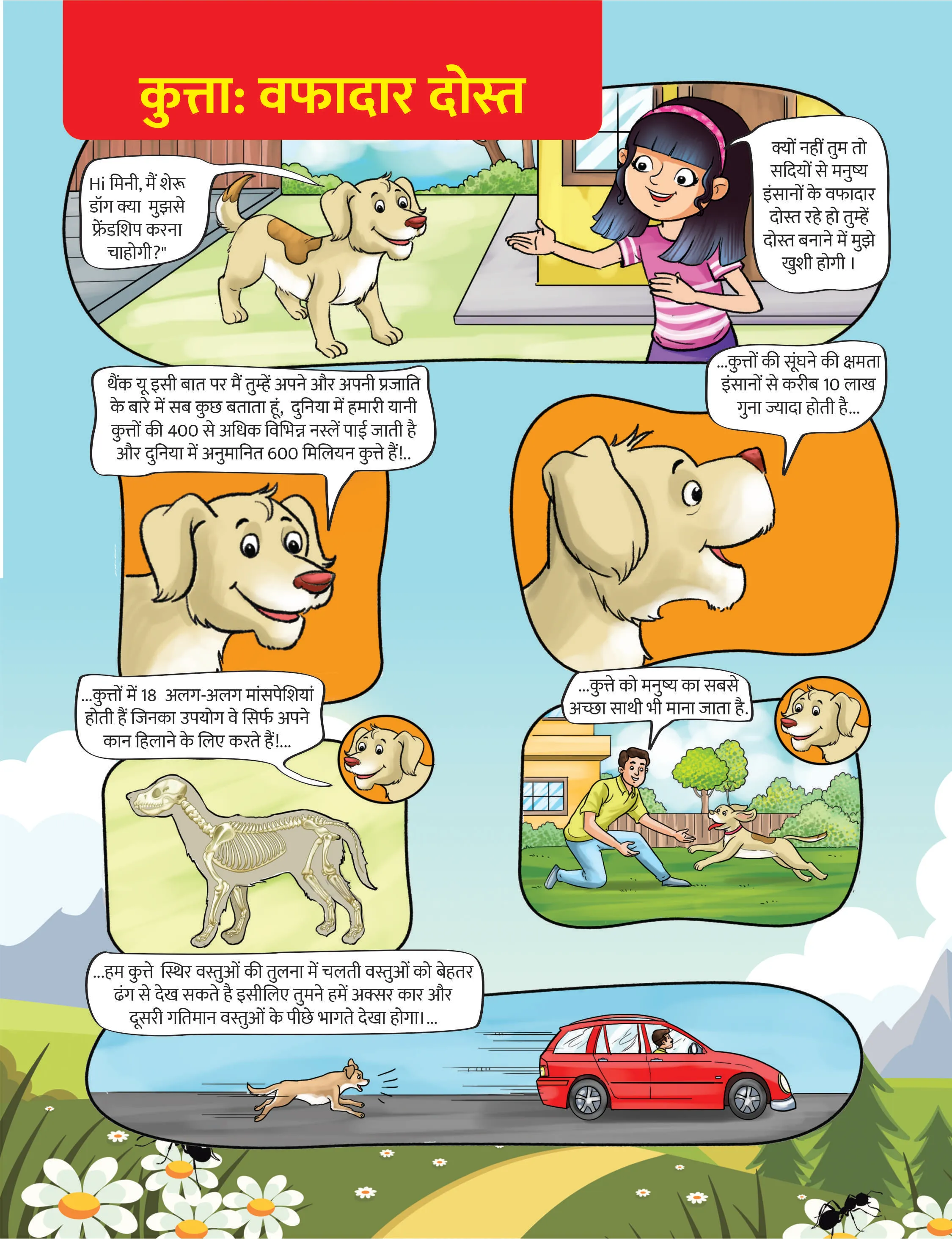 Facts about dog cartoon image