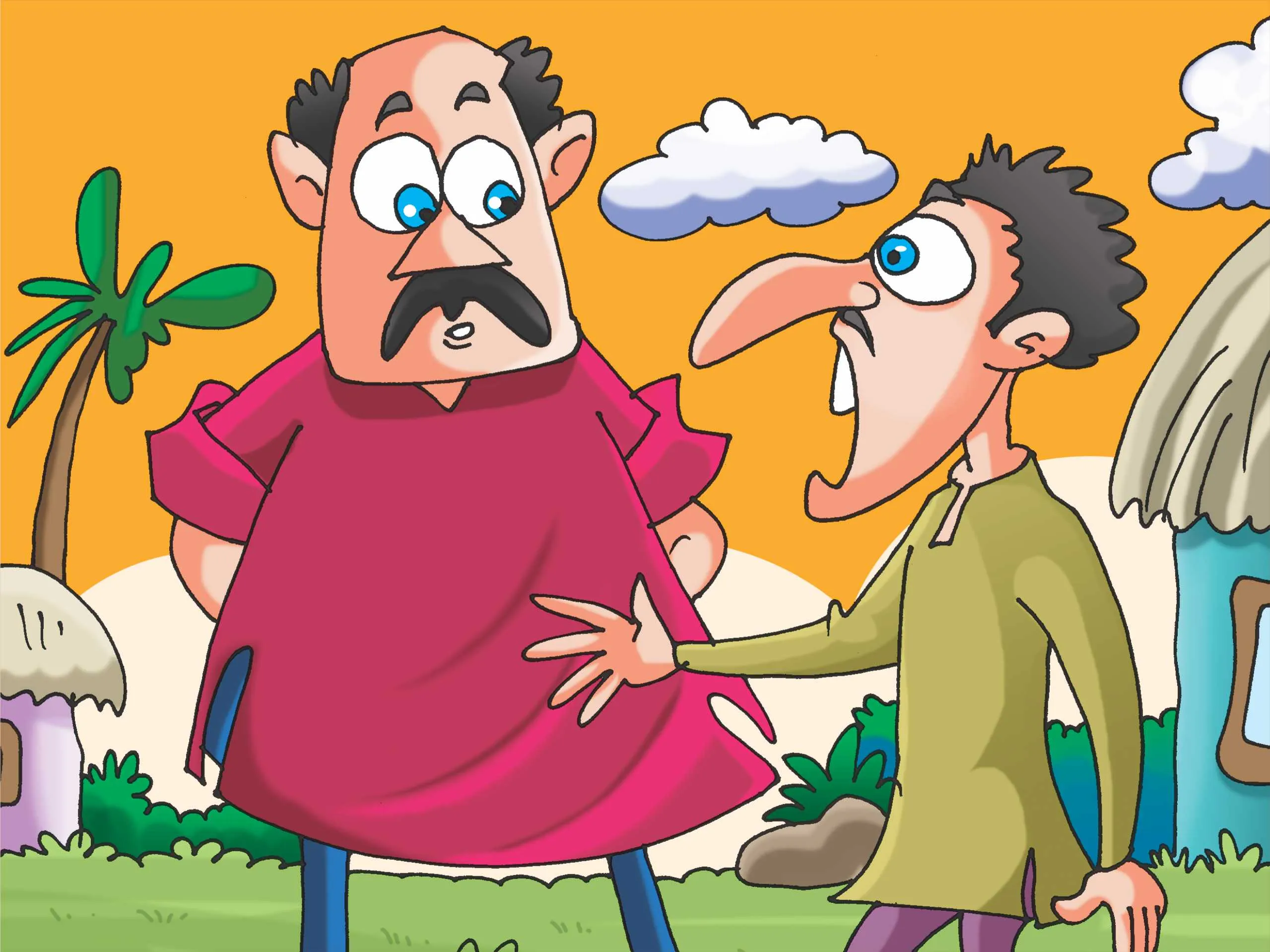 cartoon image of two men talking