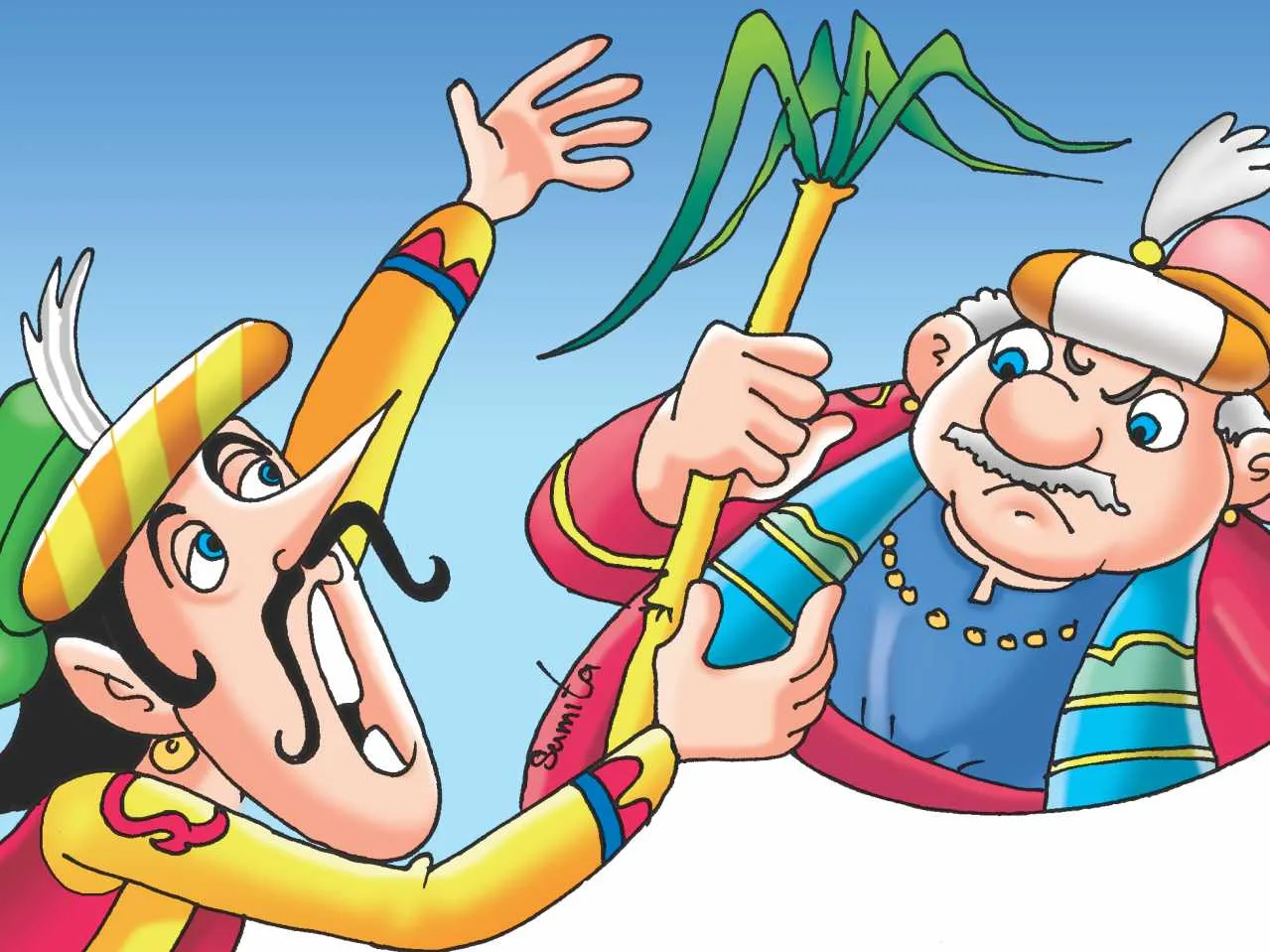 Akbar Birbal Cartoon Image