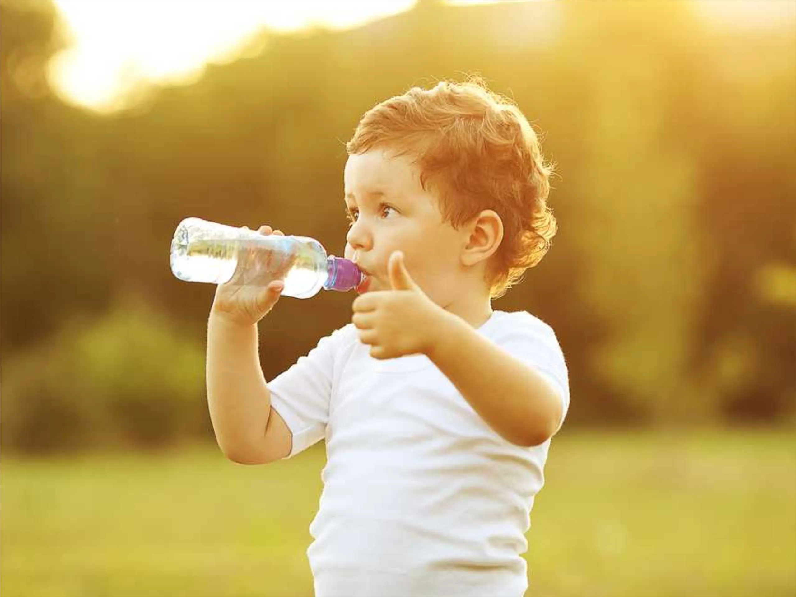 kid drinking water