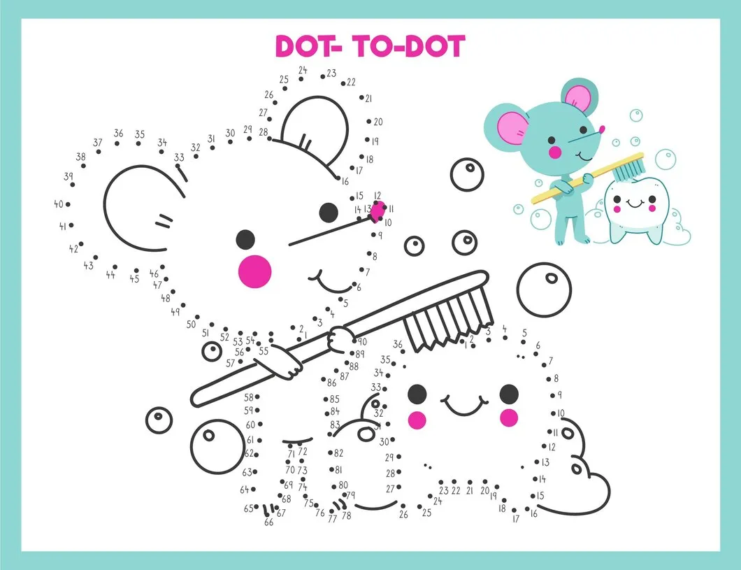 Kids Brain Exercise join the dots images