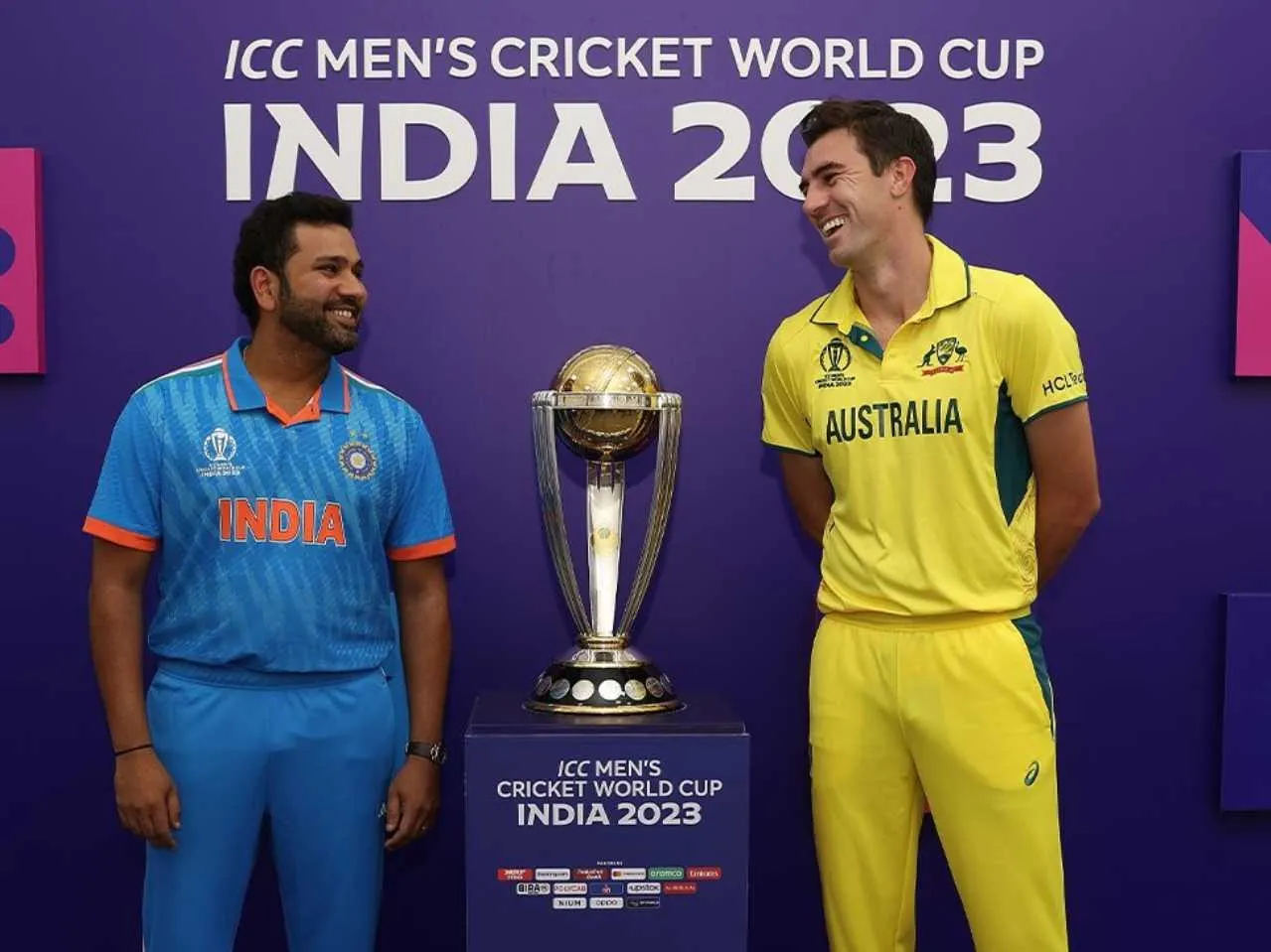 Top 2 Teams captain in CWC2023 Rohit Sharma And Pat Cummins