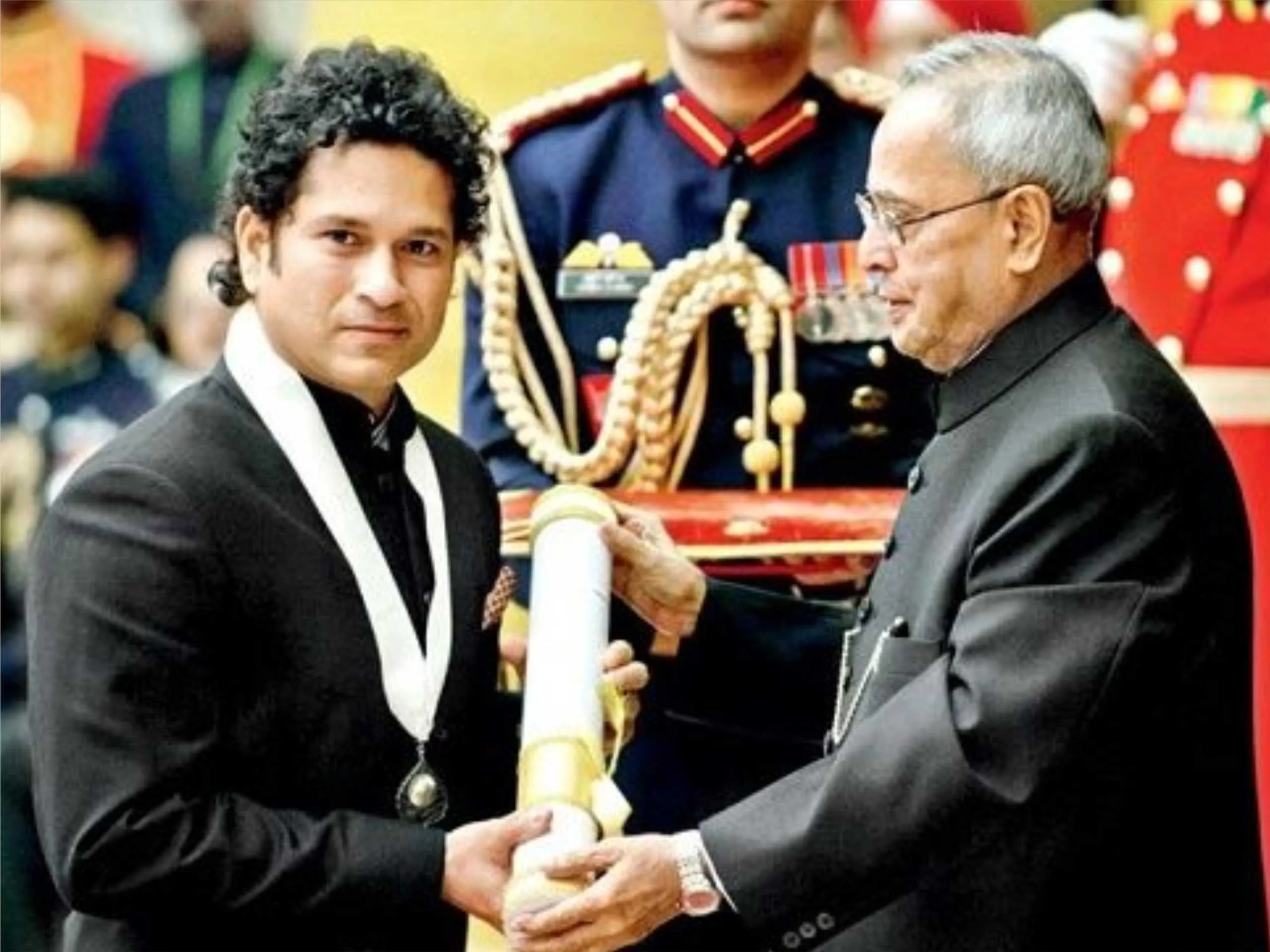 sachin tendulkar recieving bharat ratna