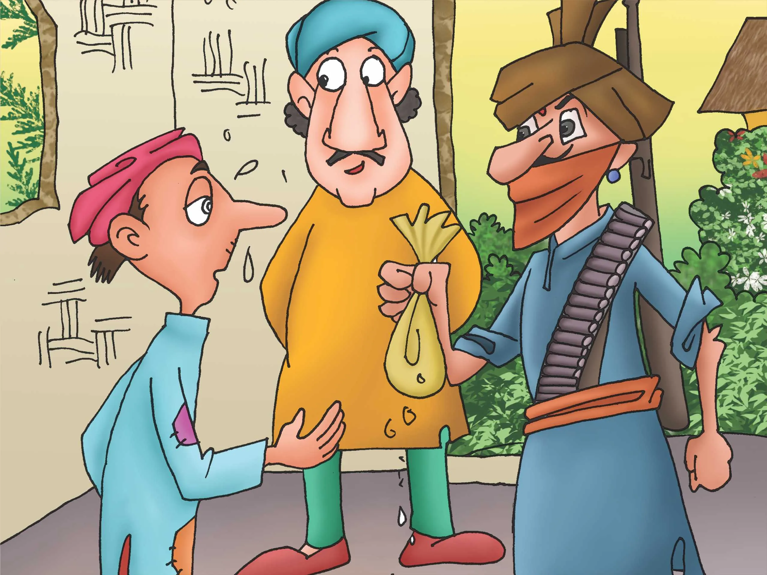 decoit with farmer cartoon image